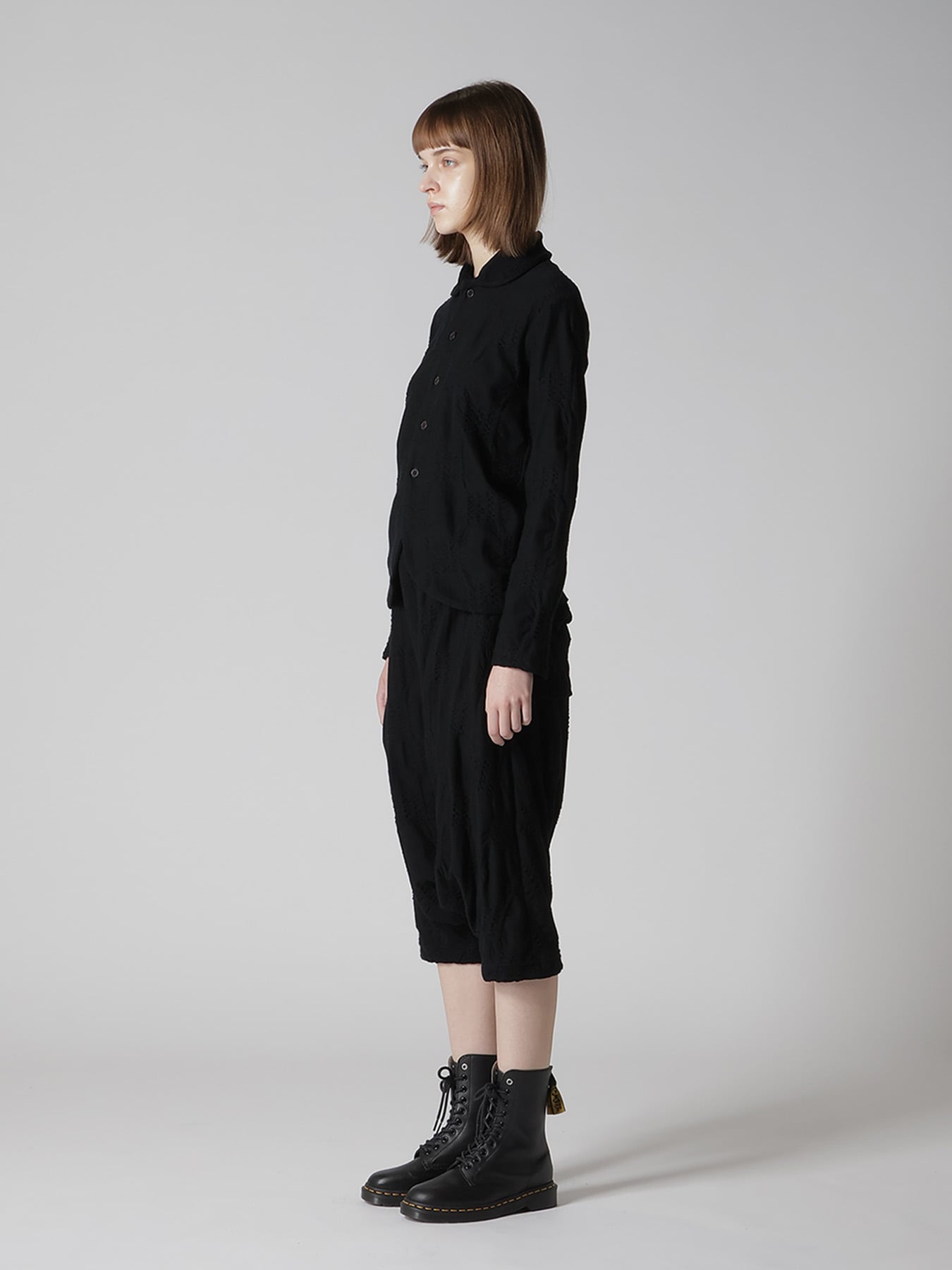 BLOCK TUCK JQ 5-BUTTON CARDIGAN