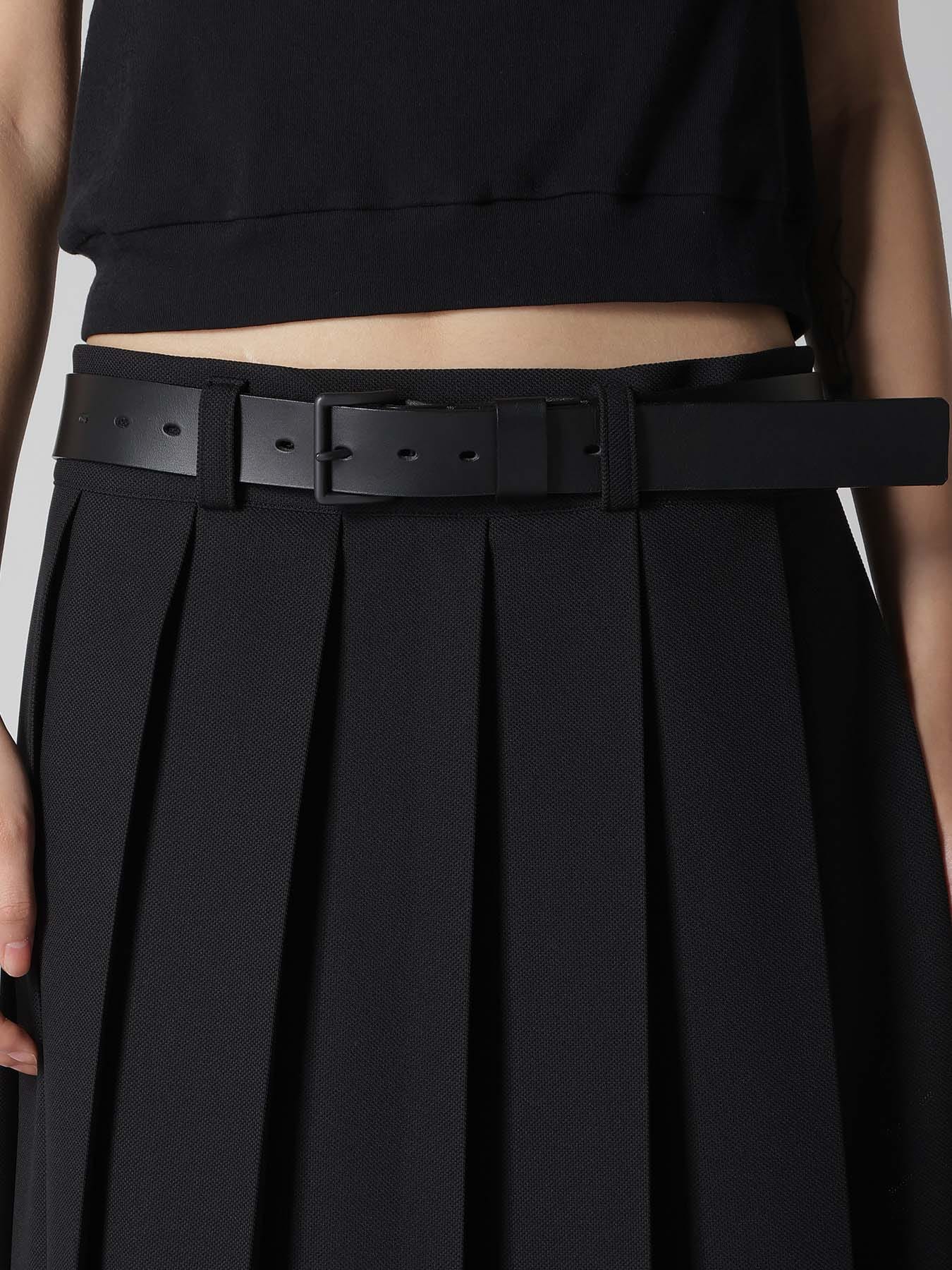 POLYESTER PLEATED SKIRT