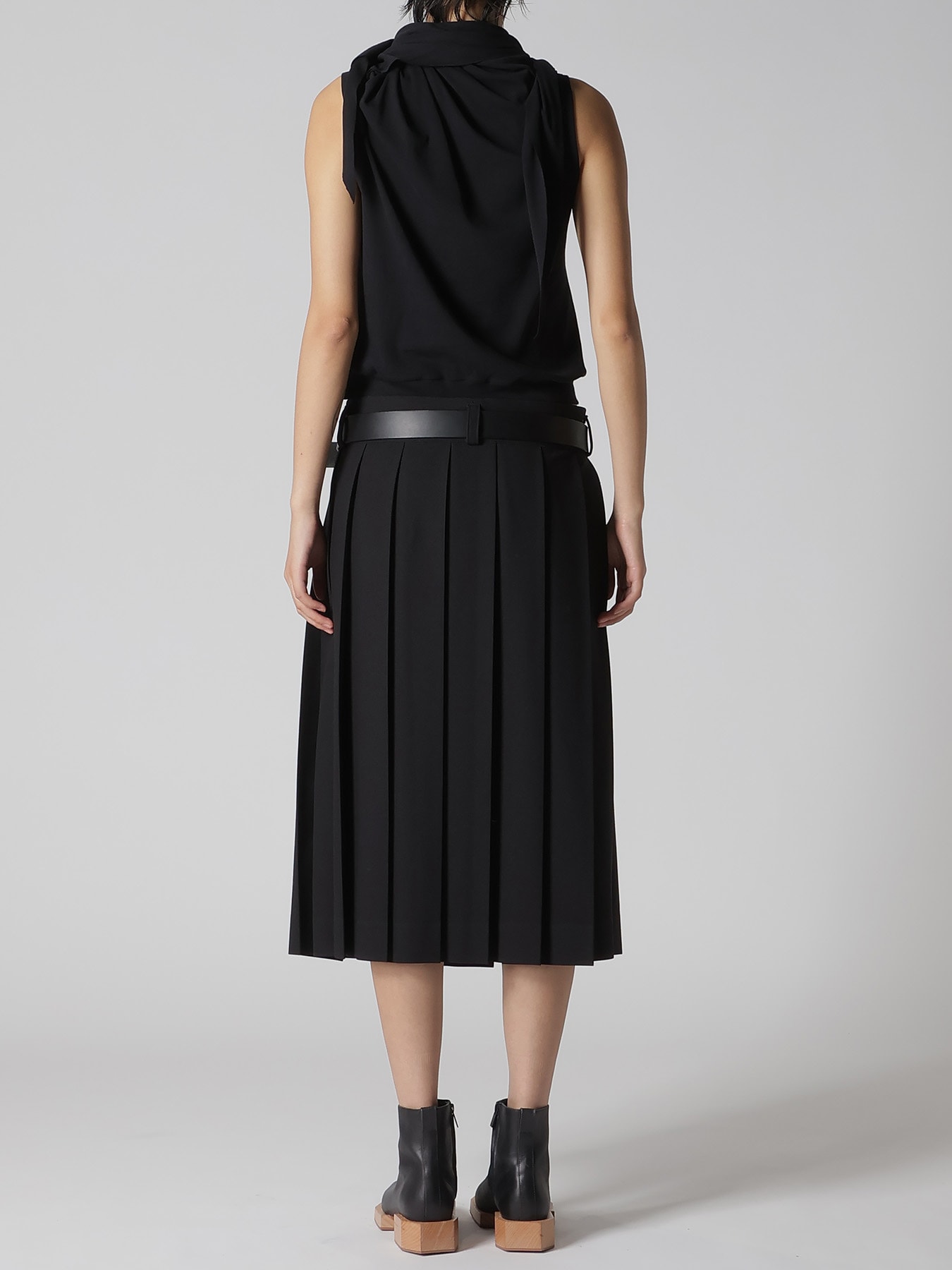 POLYESTER PLEATED SKIRT