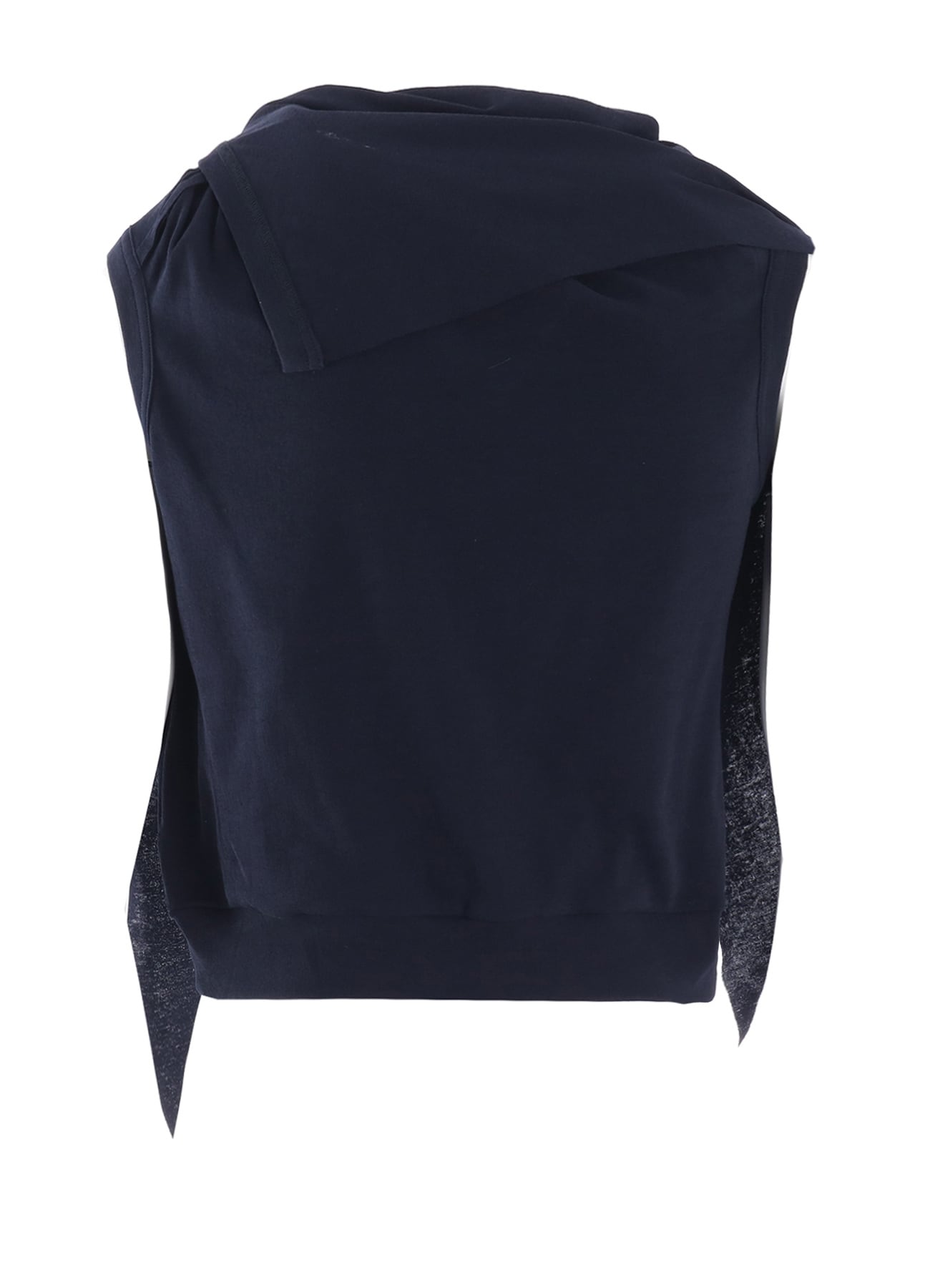 COTTON GAUZE FRAISE DRAPE TIE SLEEVELESS TEE