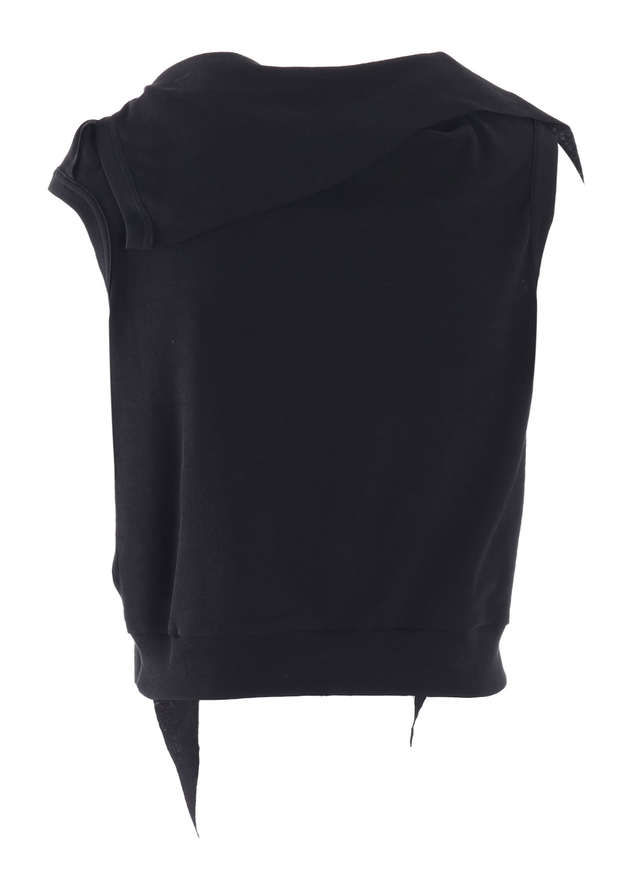 COTTON GAUZE FRAISE DRAPE TIE SLEEVELESS TEE
