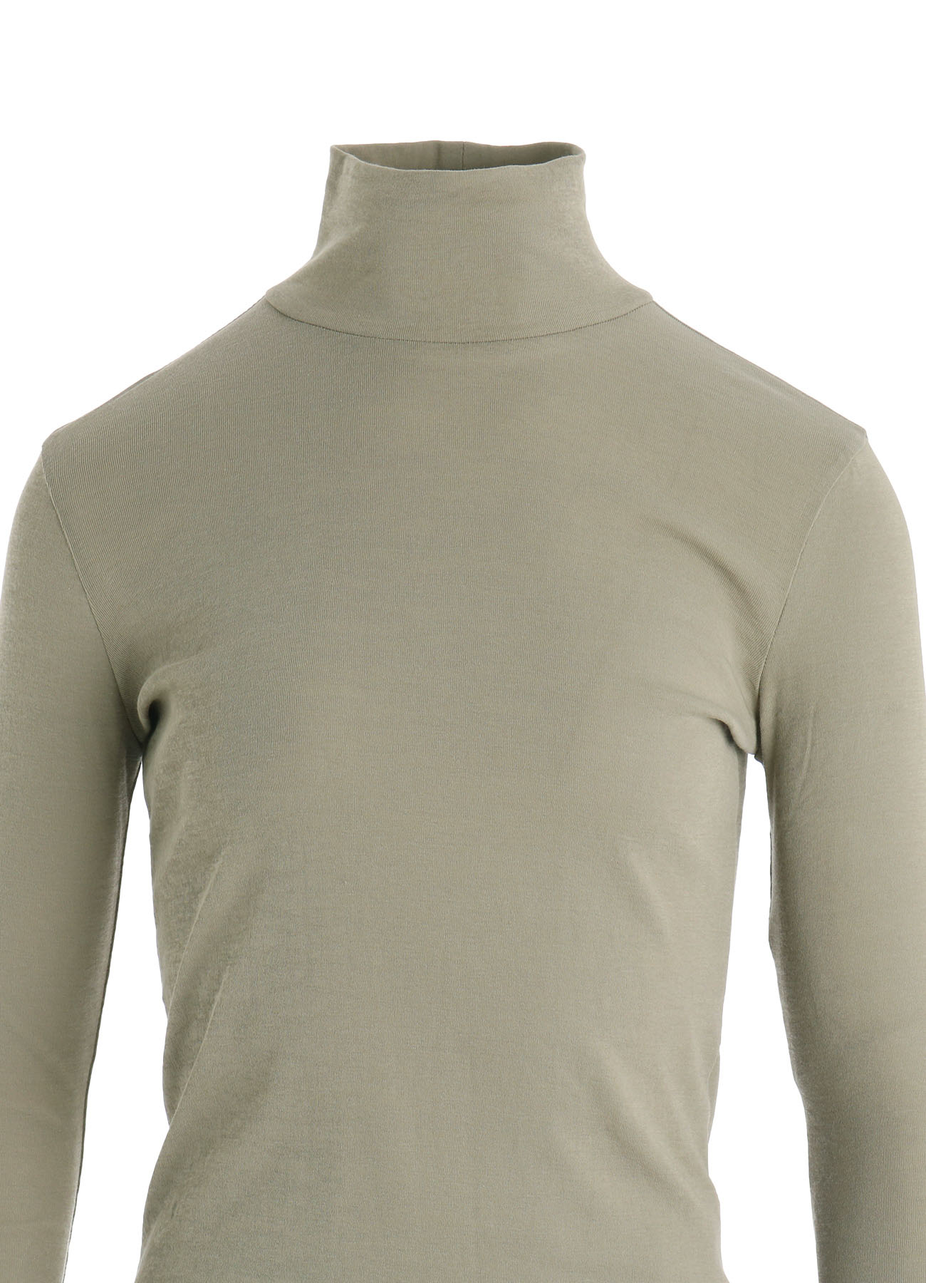 COTTON GAUZE FRAISE HIGHNECK LONG SLEEVE TEE