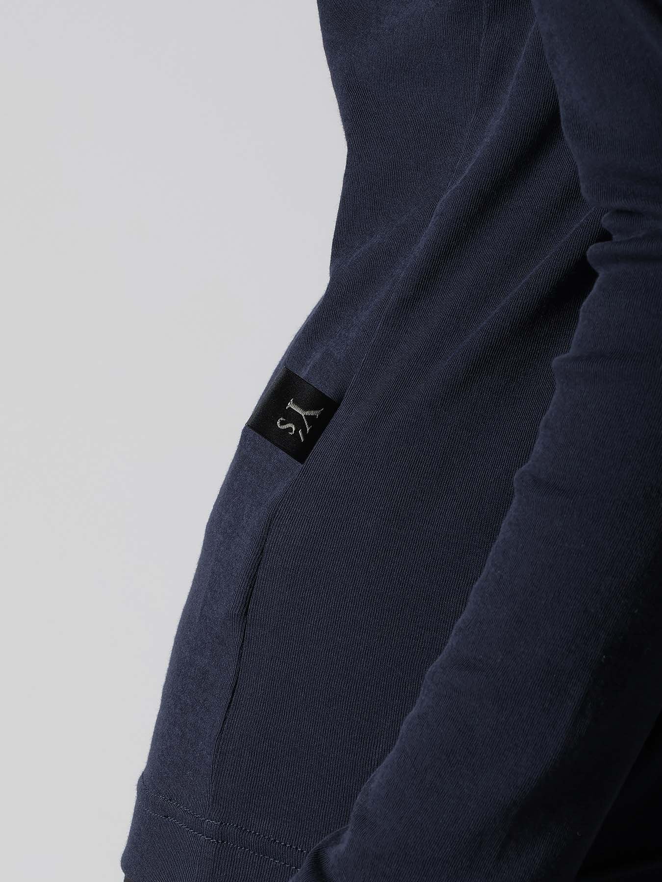 COTTON GAUZE FRAISE HIGHNECK LONG SLEEVE TEE