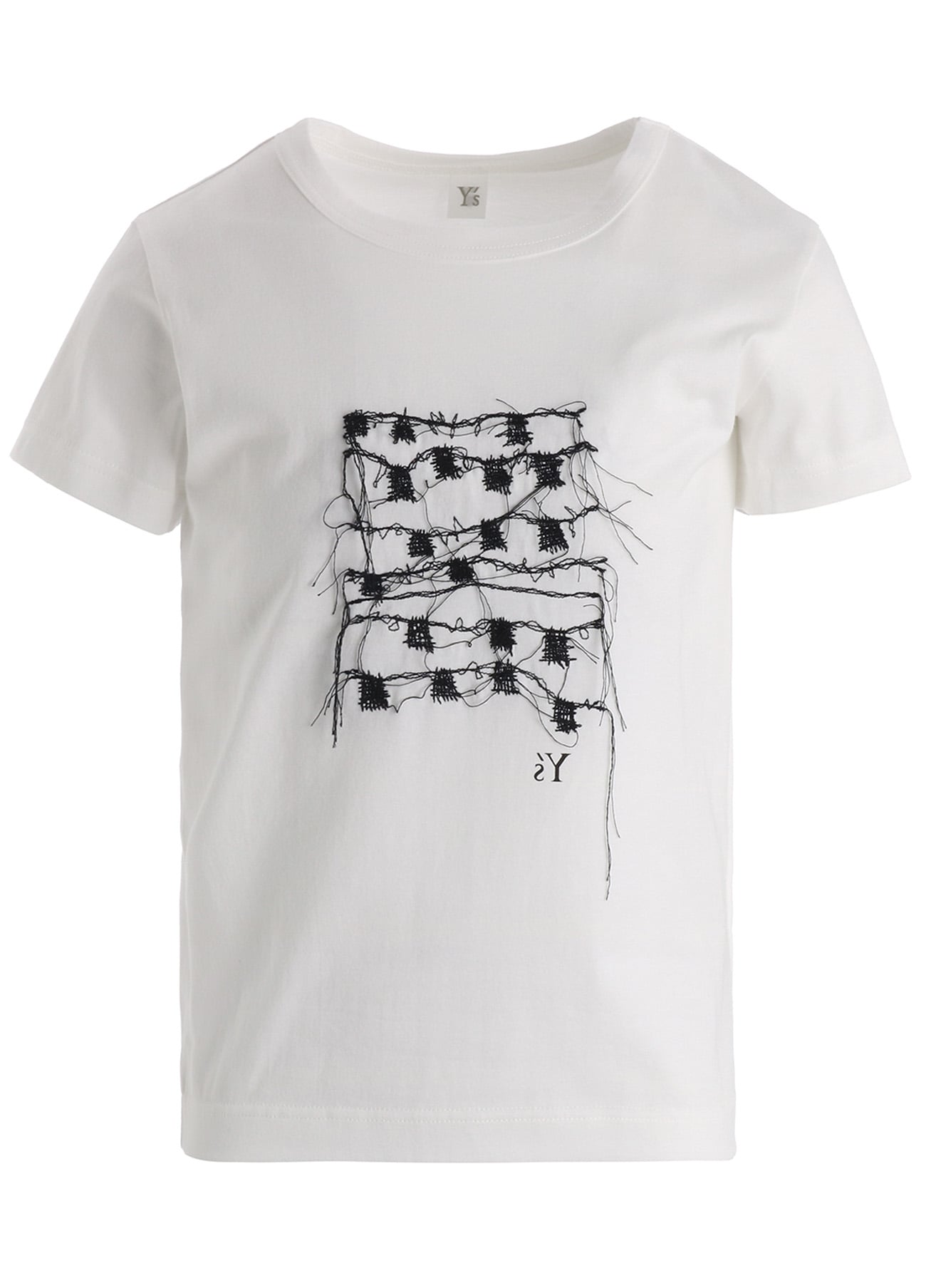 RANDOM STITCH EMBROIDERY SHORT SLEEVE TEE