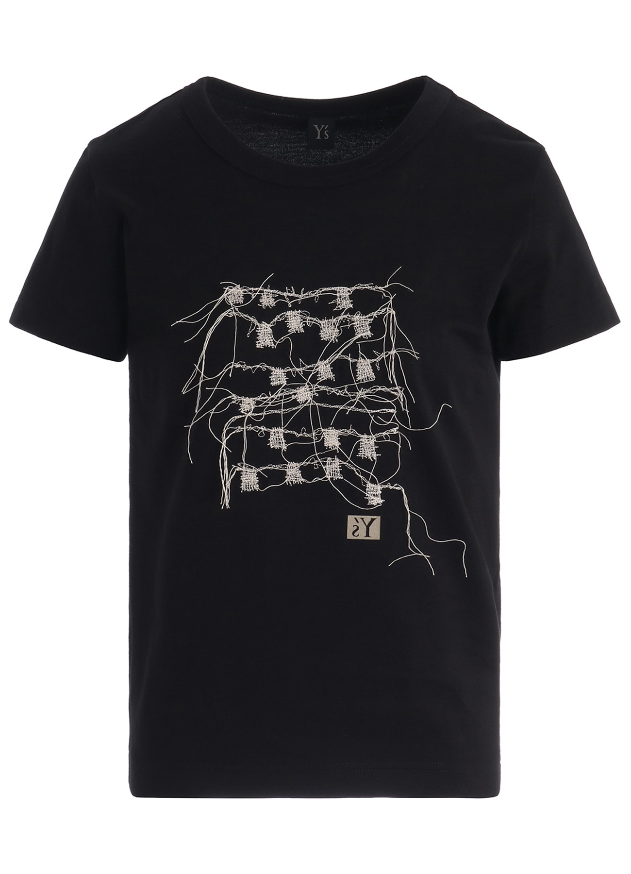 RANDOM STITCH EMBROIDERY SHORT SLEEVE TEE