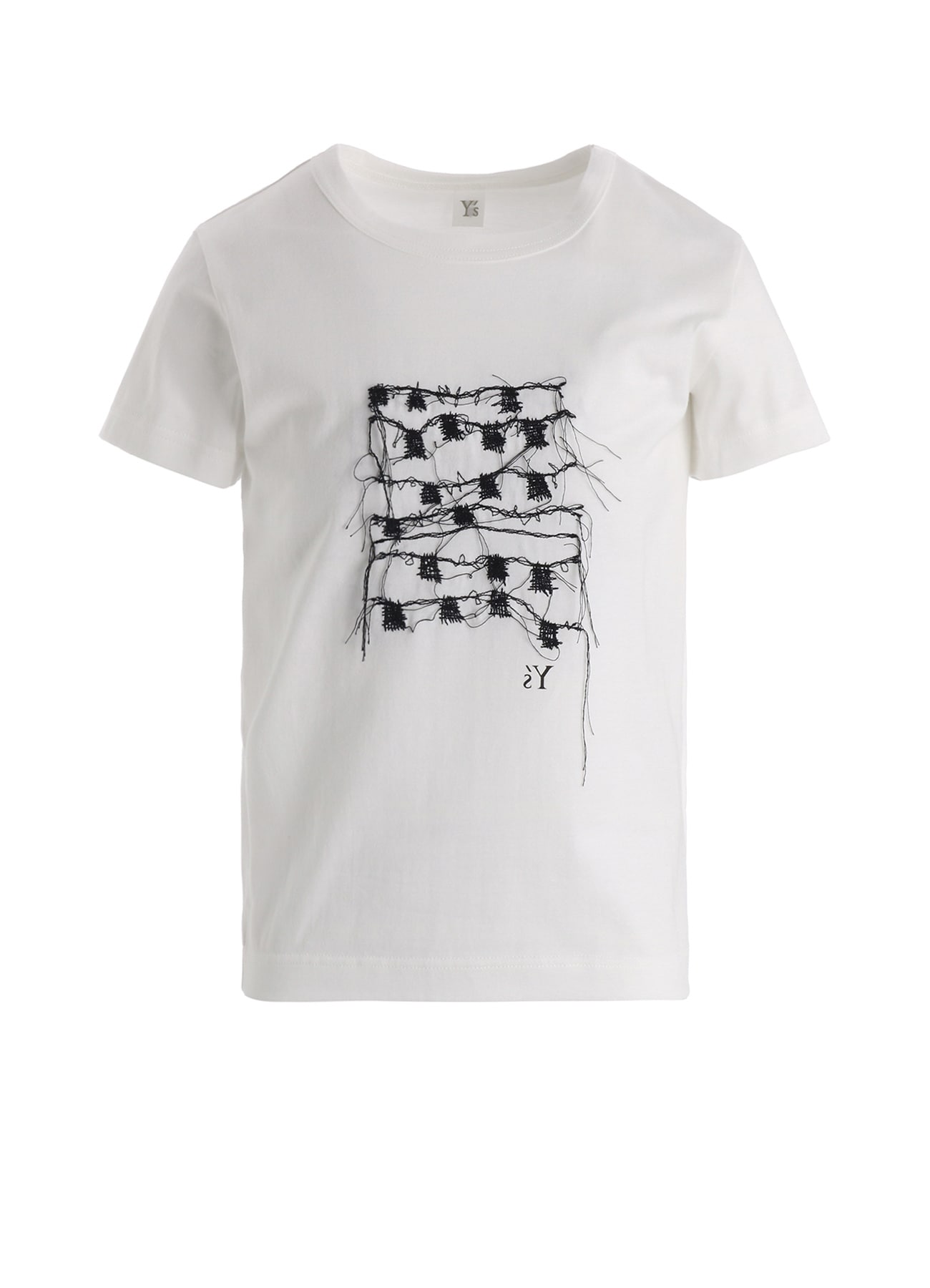 RANDOM STITCH EMBROIDERY SHORT SLEEVE TEE