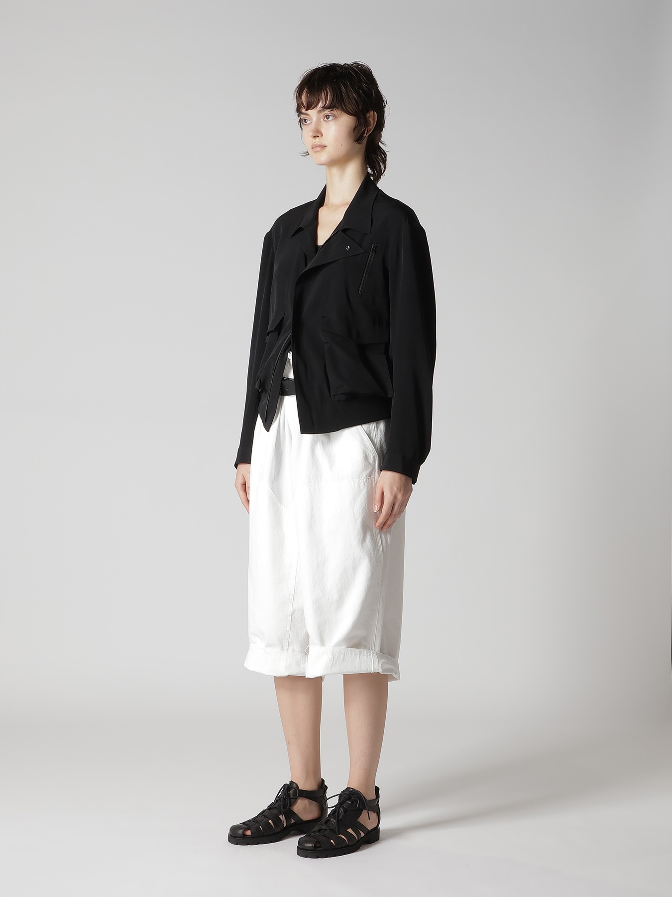 TA/PE CREPE DE CHINE 2 POCKET BLOUSON