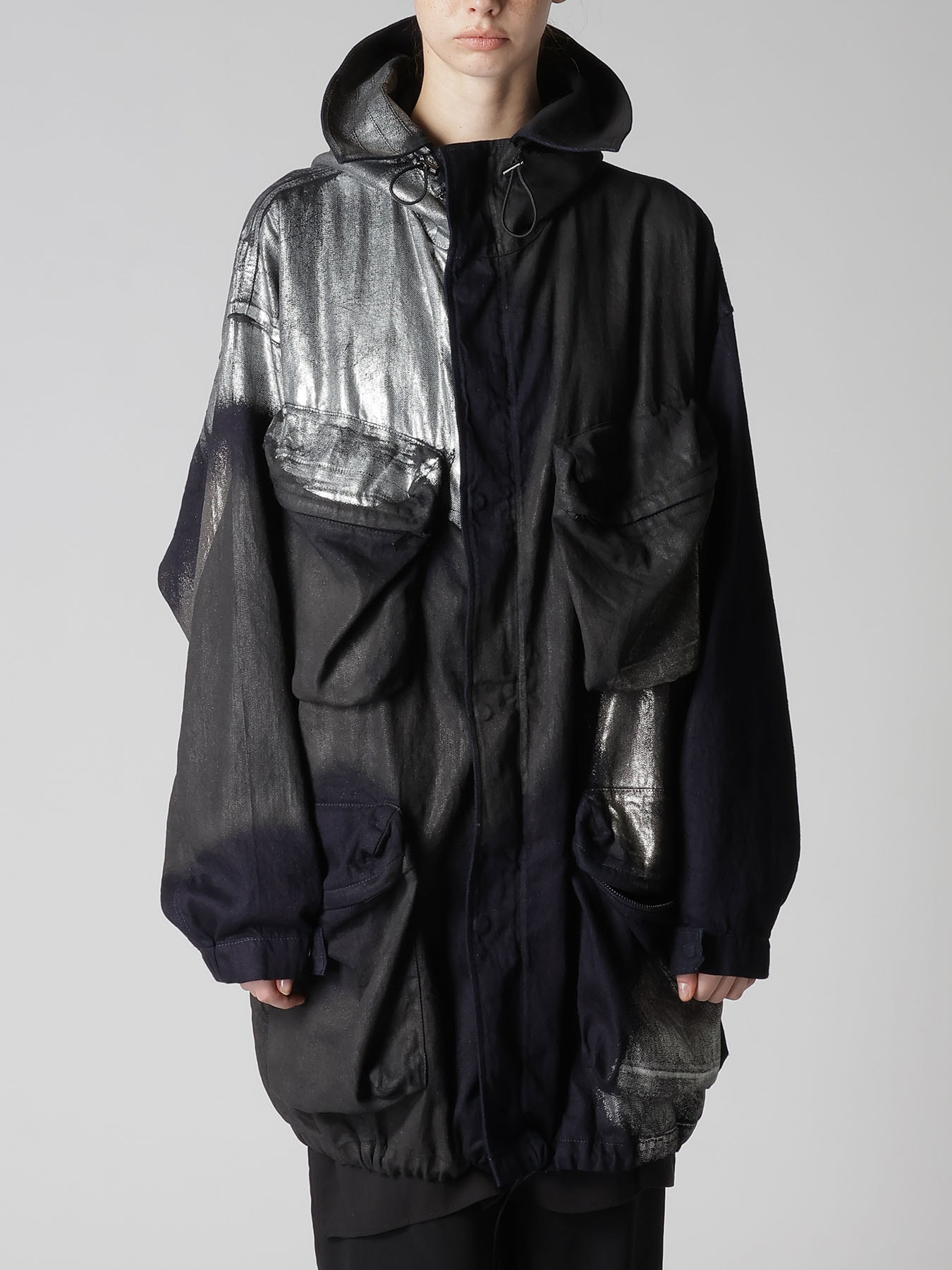 8OZ DENIM FOIL PRINT 4POCKET BLOUSON