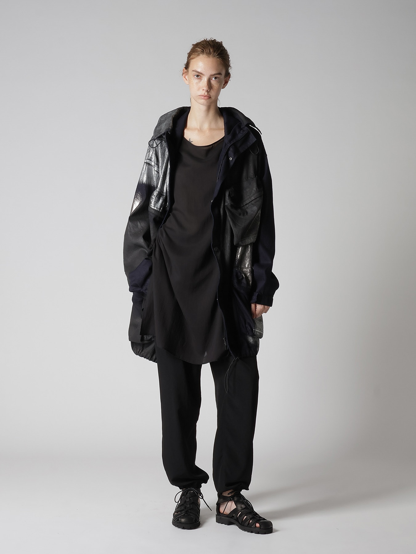 8OZ DENIM FOIL PRINT 4POCKET BLOUSON