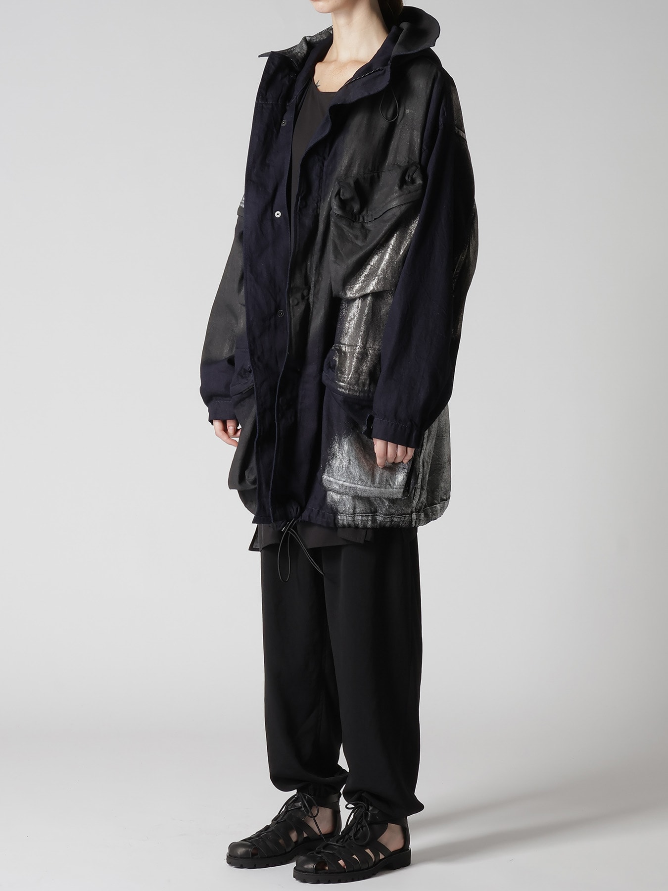 8OZ DENIM FOIL PRINT 4POCKET BLOUSON