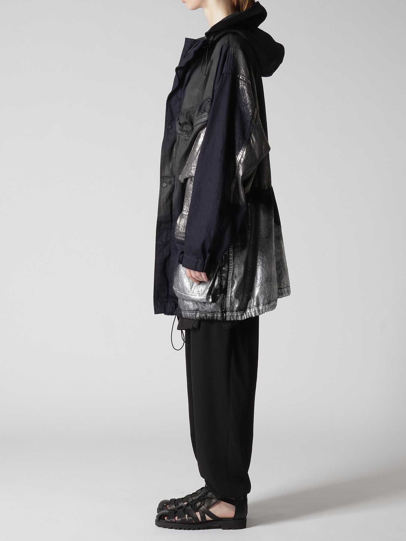 8OZ DENIM FOIL PRINT 4POCKET BLOUSON