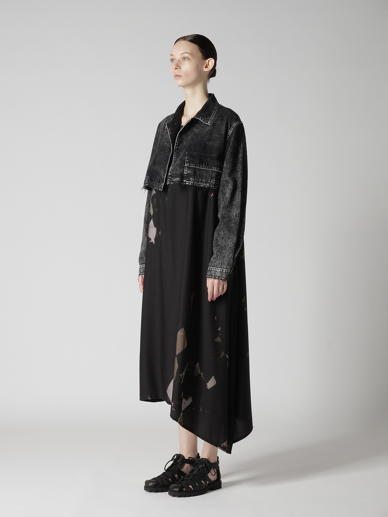 8OZ DENIM CHEMICAL WASH SHORT BLOUSON