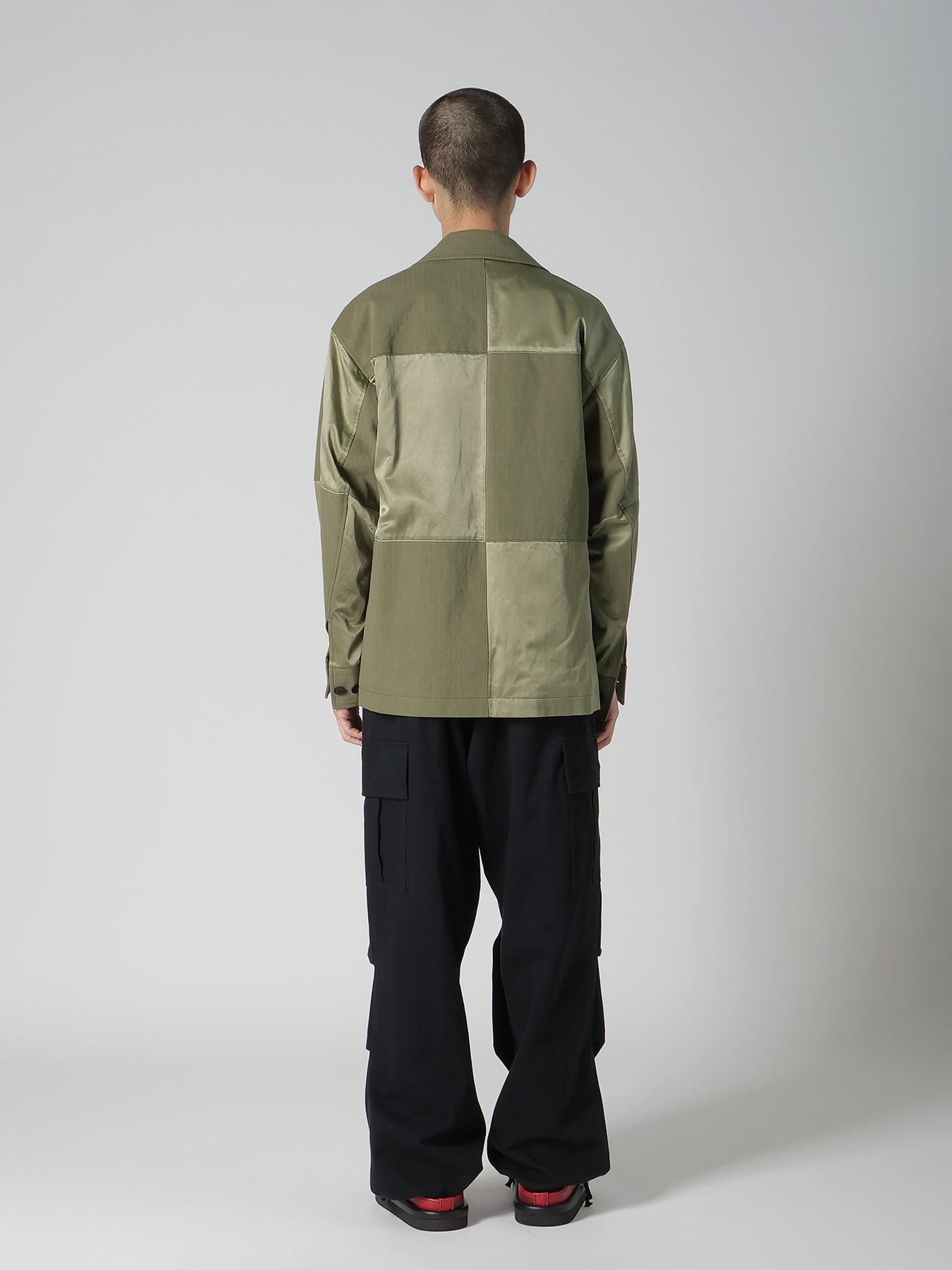 SATIN/COTTON PATCHED BLOUSON