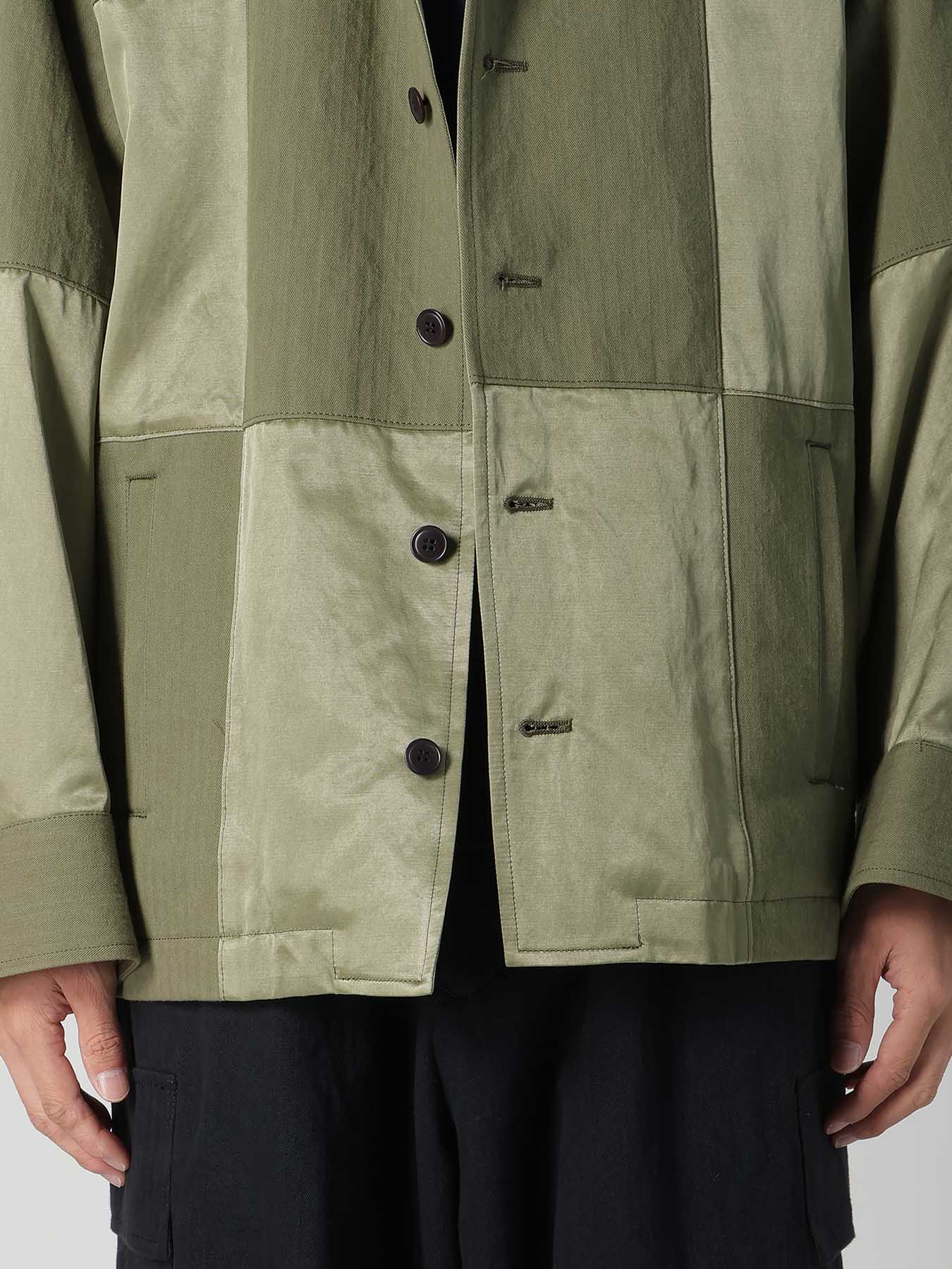 SATIN/COTTON PATCHED BLOUSON