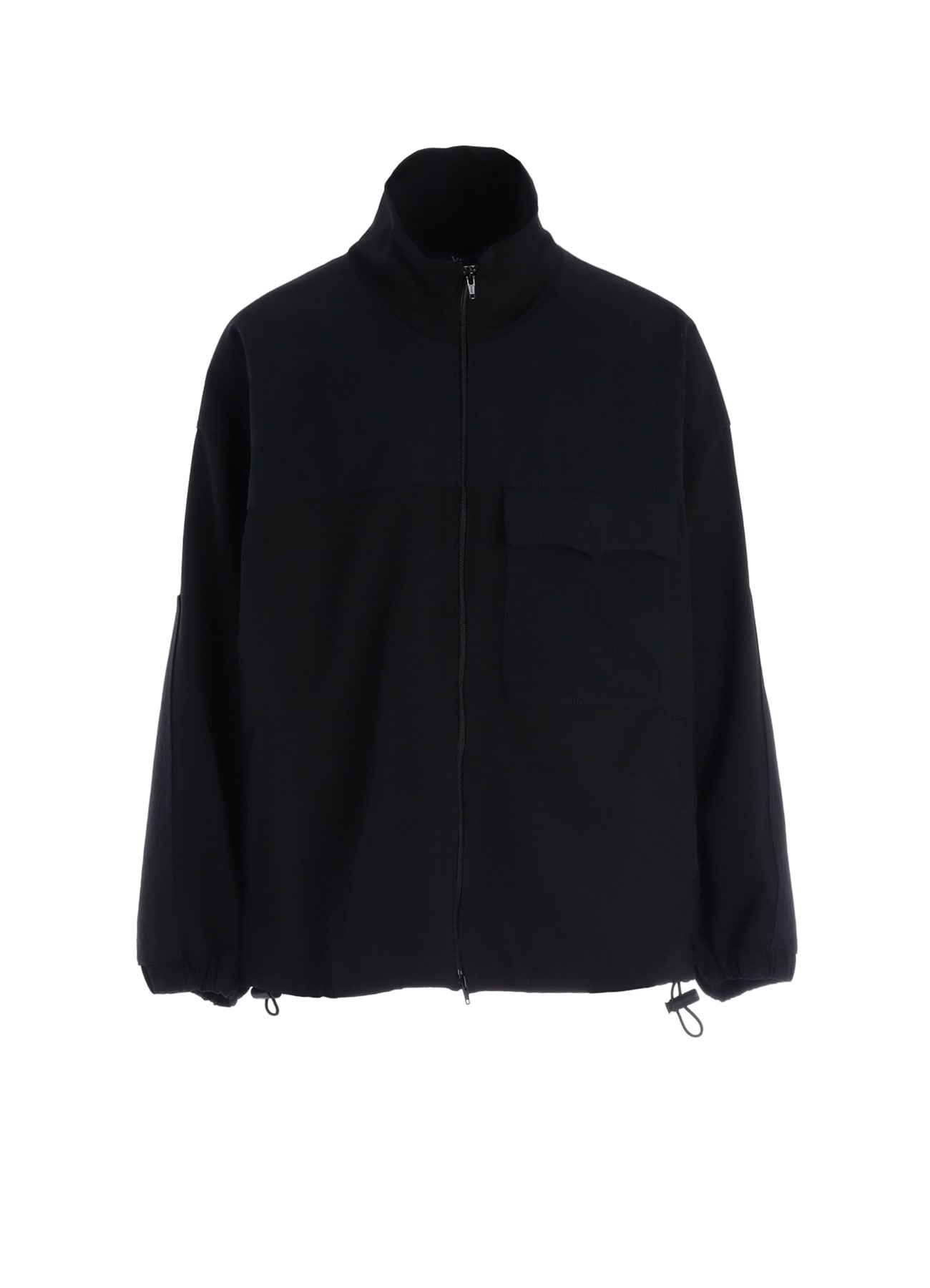 WOOL GABARDINE STAND COLLAR BLOUSON