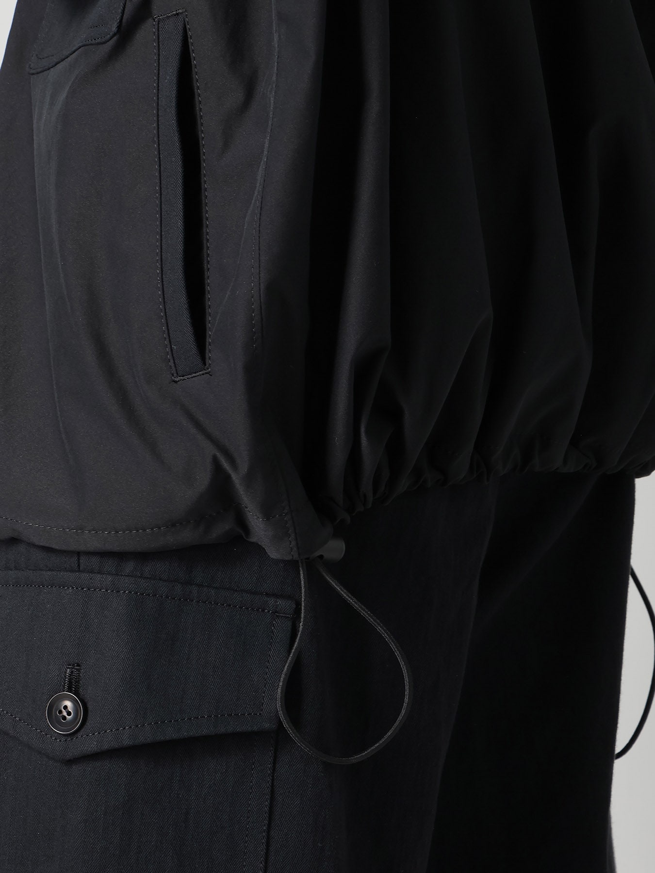 STRETCH TAFTA STAND COLLAR BLOUSON