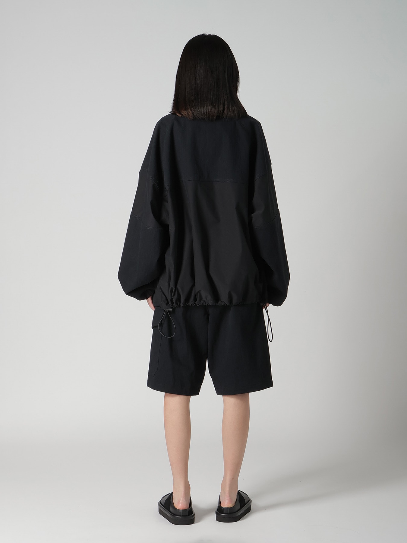 STRETCH TAFTA STAND COLLAR BLOUSON