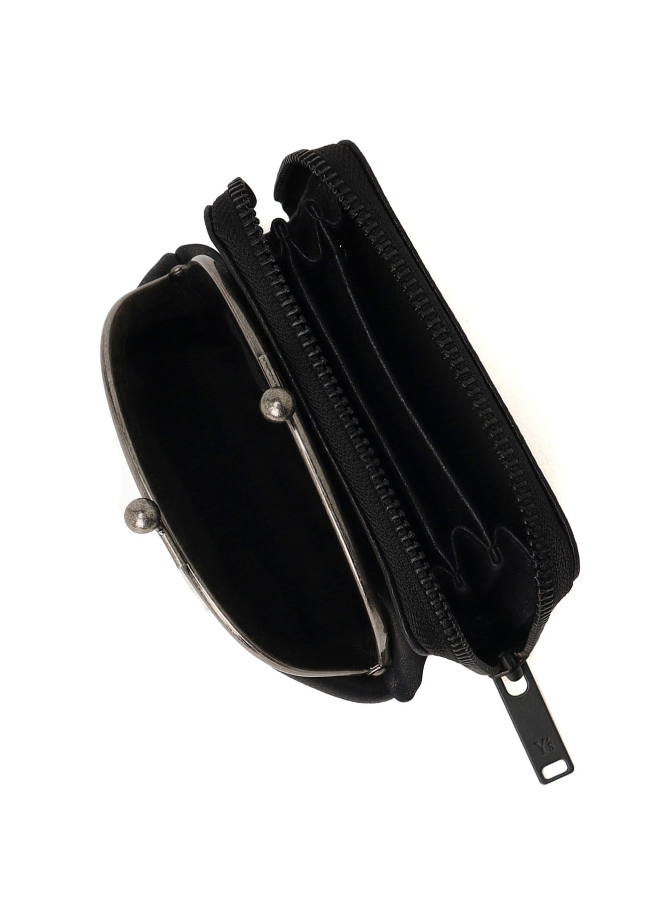 LEATHER WALLET W/ METAL CLASP(FREE SIZE Black): Y's｜THE