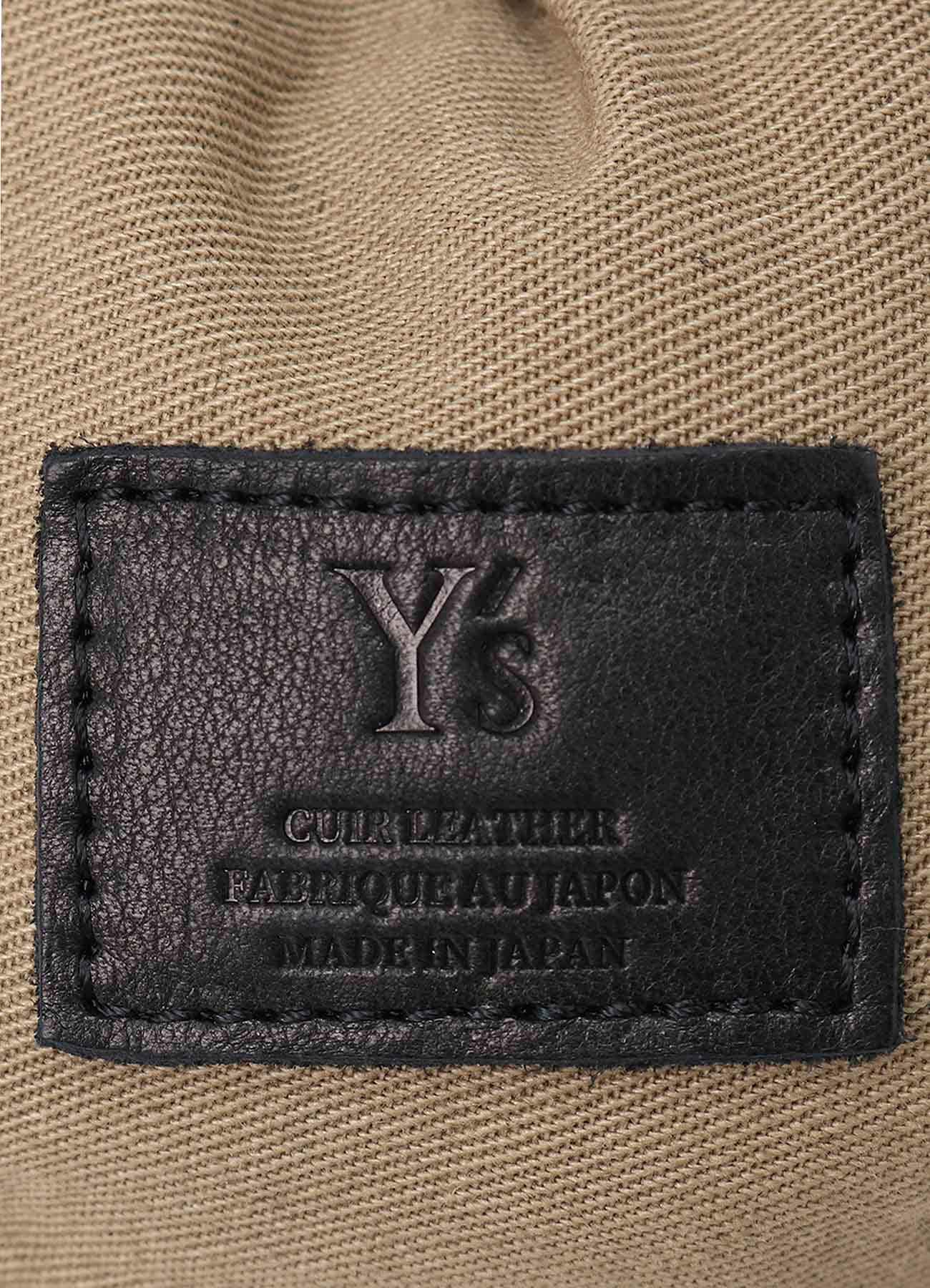 COTTON LINEN TWILL / LEATHER POUCH