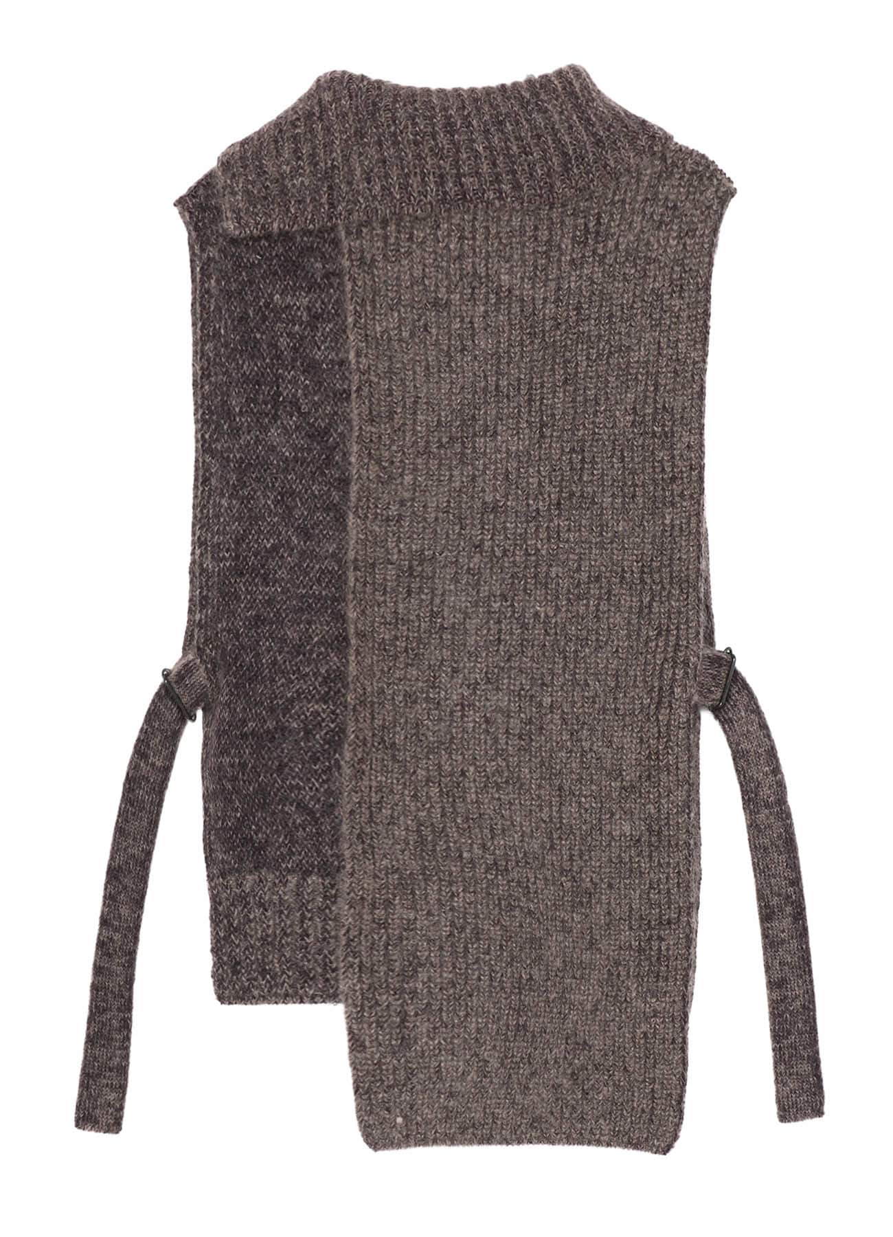 MOHAIR WOOL COMBINATION KNIT VEST