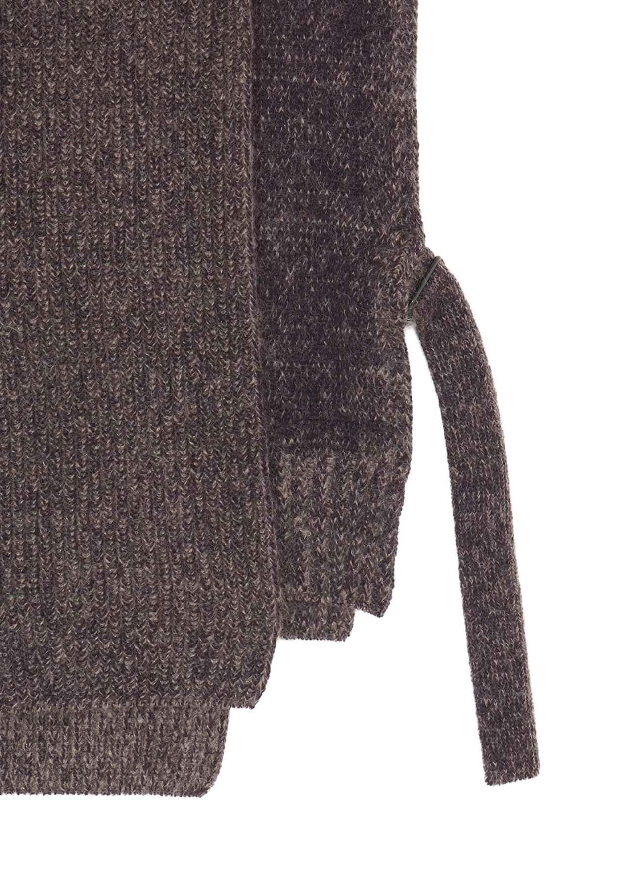 MOHAIR WOOL COMBINATION KNIT VEST