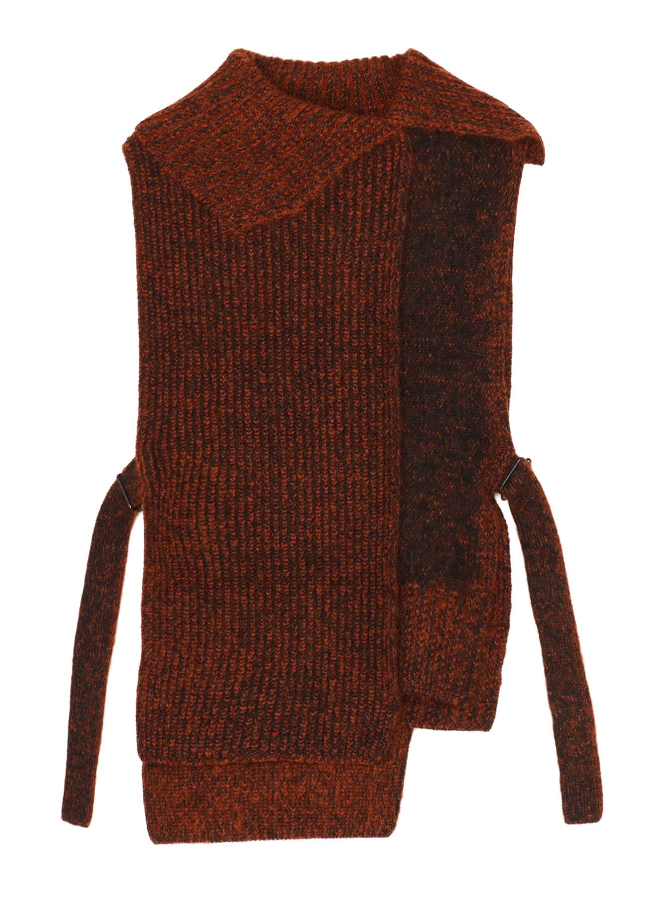 MOHAIR WOOL COMBINATION KNIT VEST
