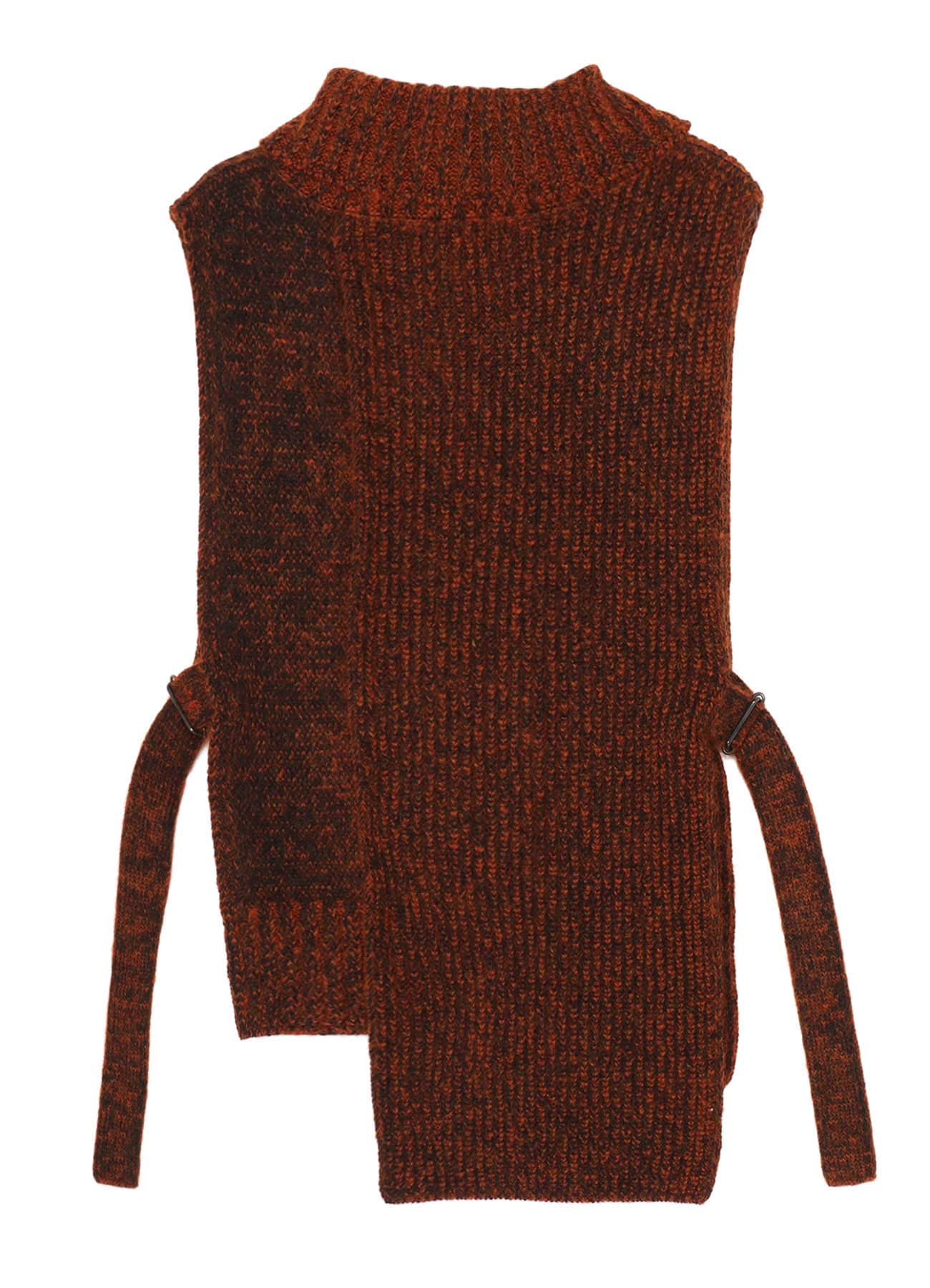 MOHAIR WOOL COMBINATION KNIT VEST