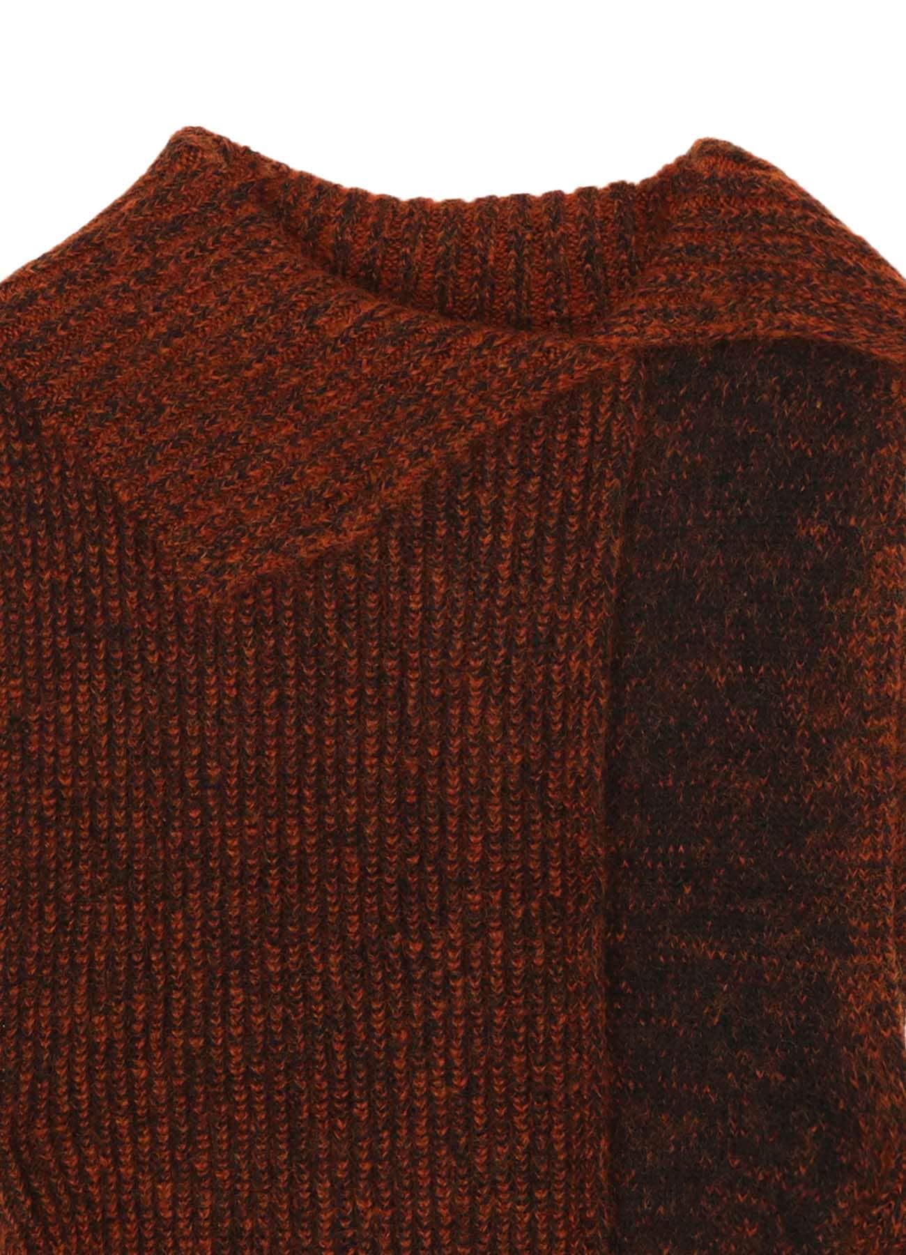 MOHAIR WOOL COMBINATION KNIT VEST