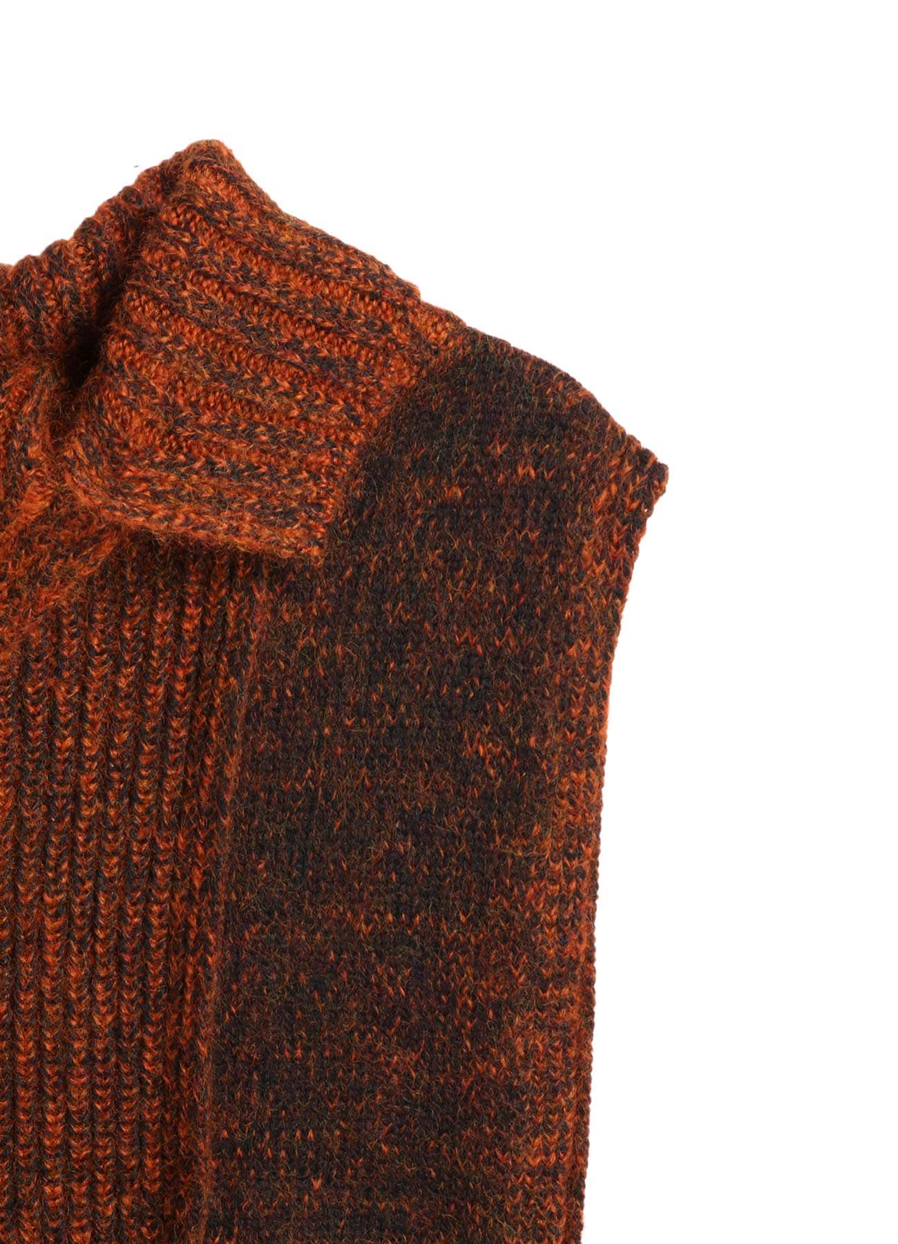 MOHAIR WOOL COMBINATION KNIT VEST