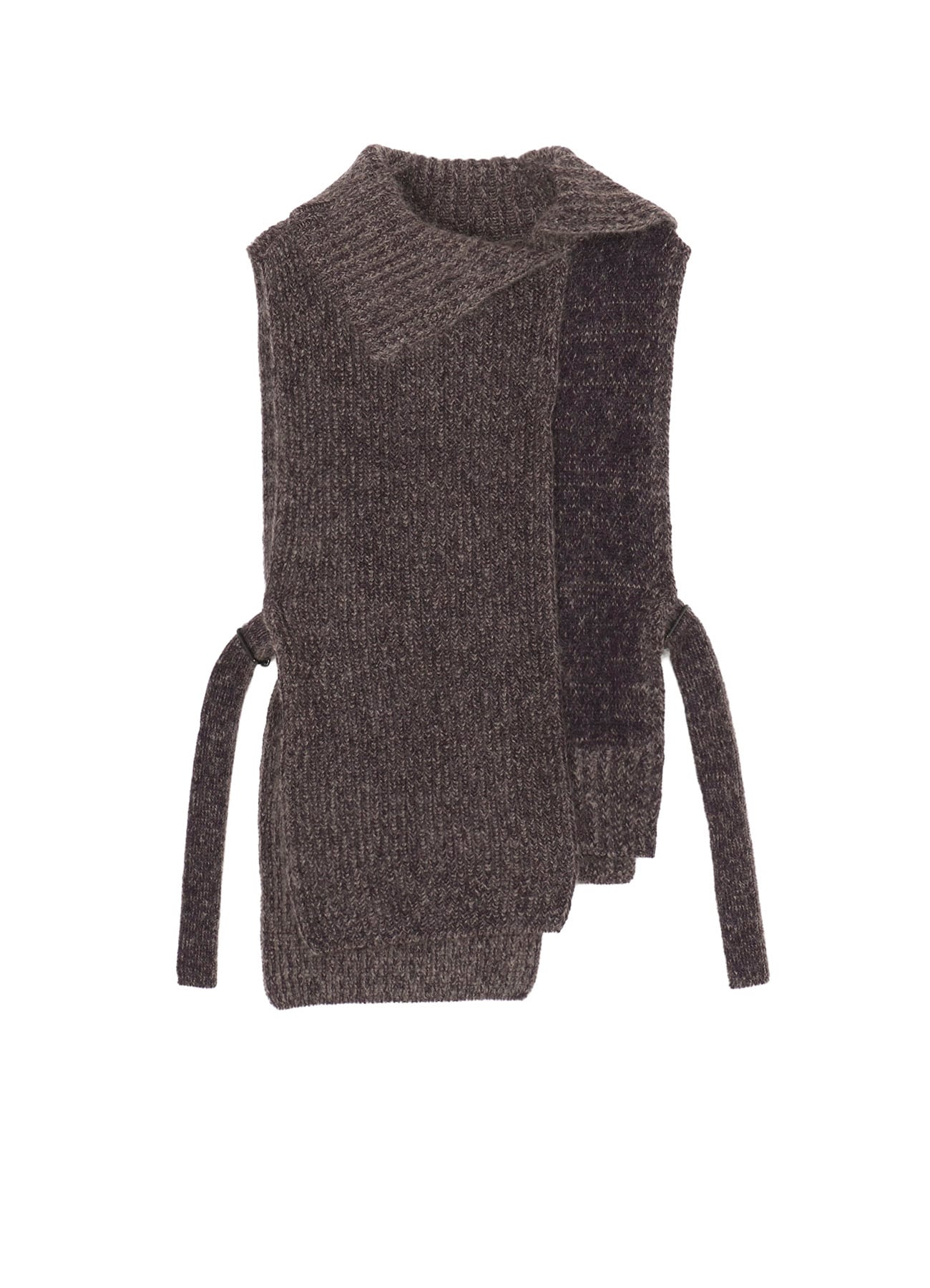 MOHAIR WOOL COMBINATION KNIT VEST