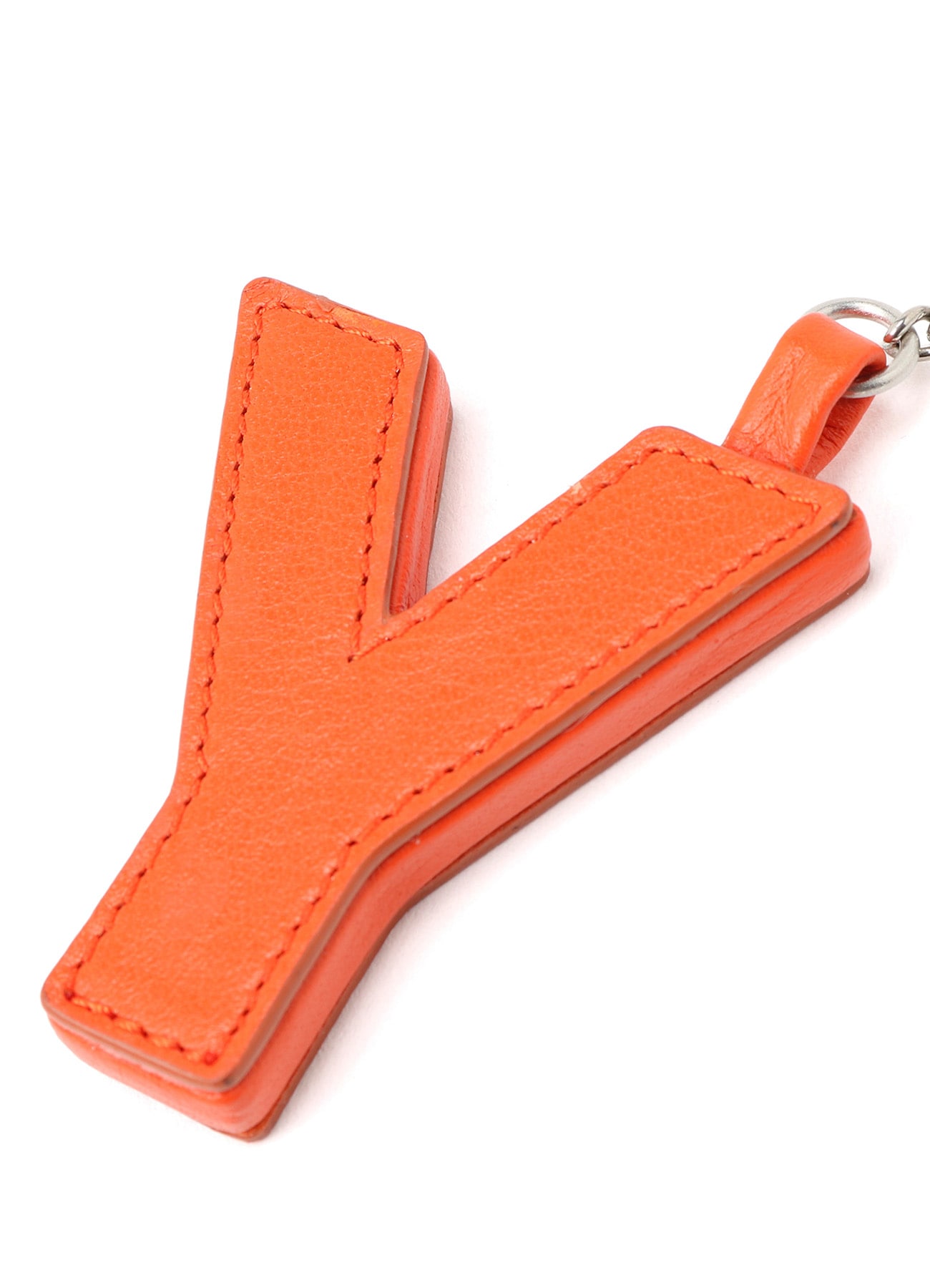 Y'S BLOCK LEATHER BAG CHARM