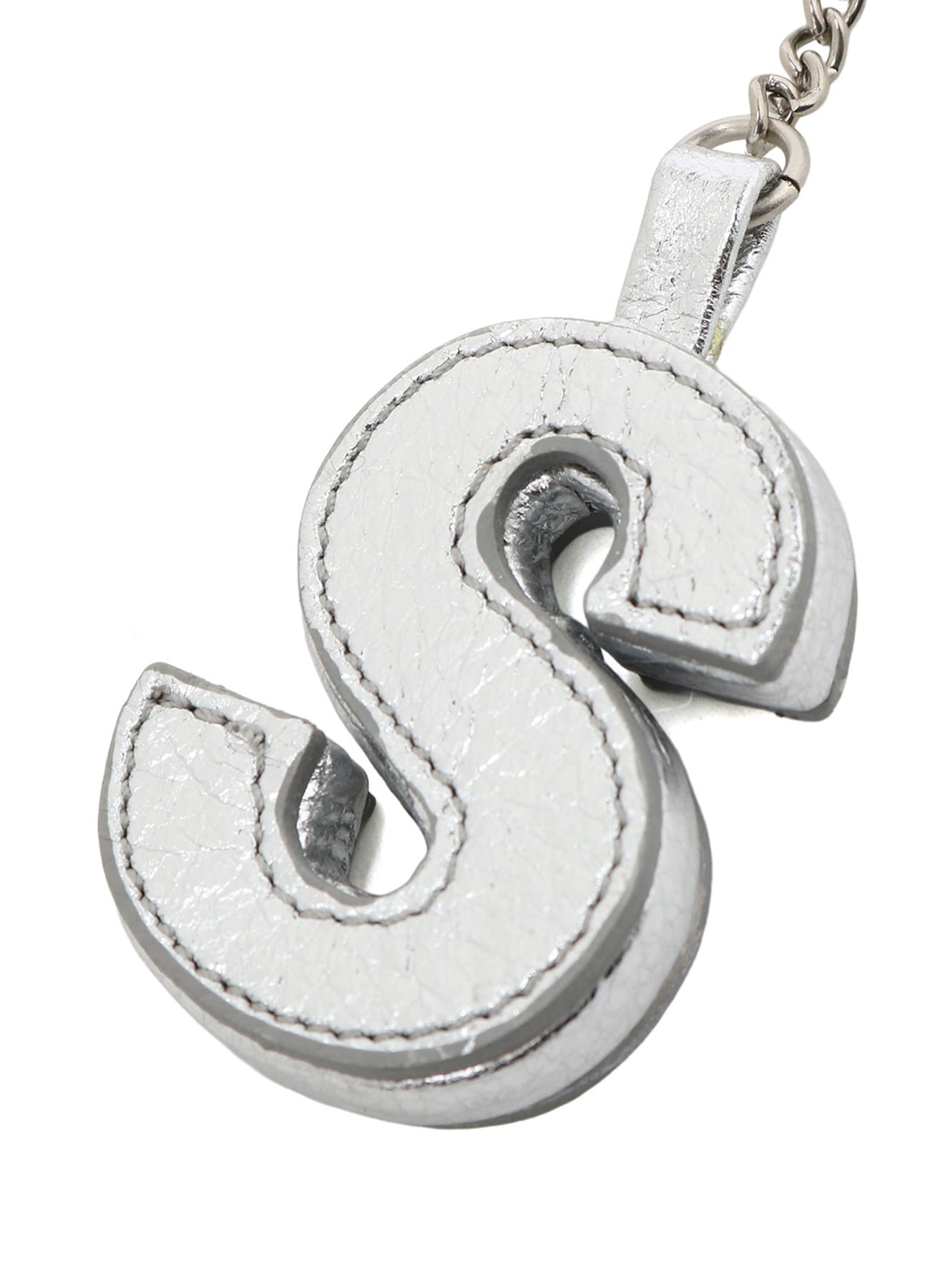 Y'S BLOCK LEATHER BAG CHARM