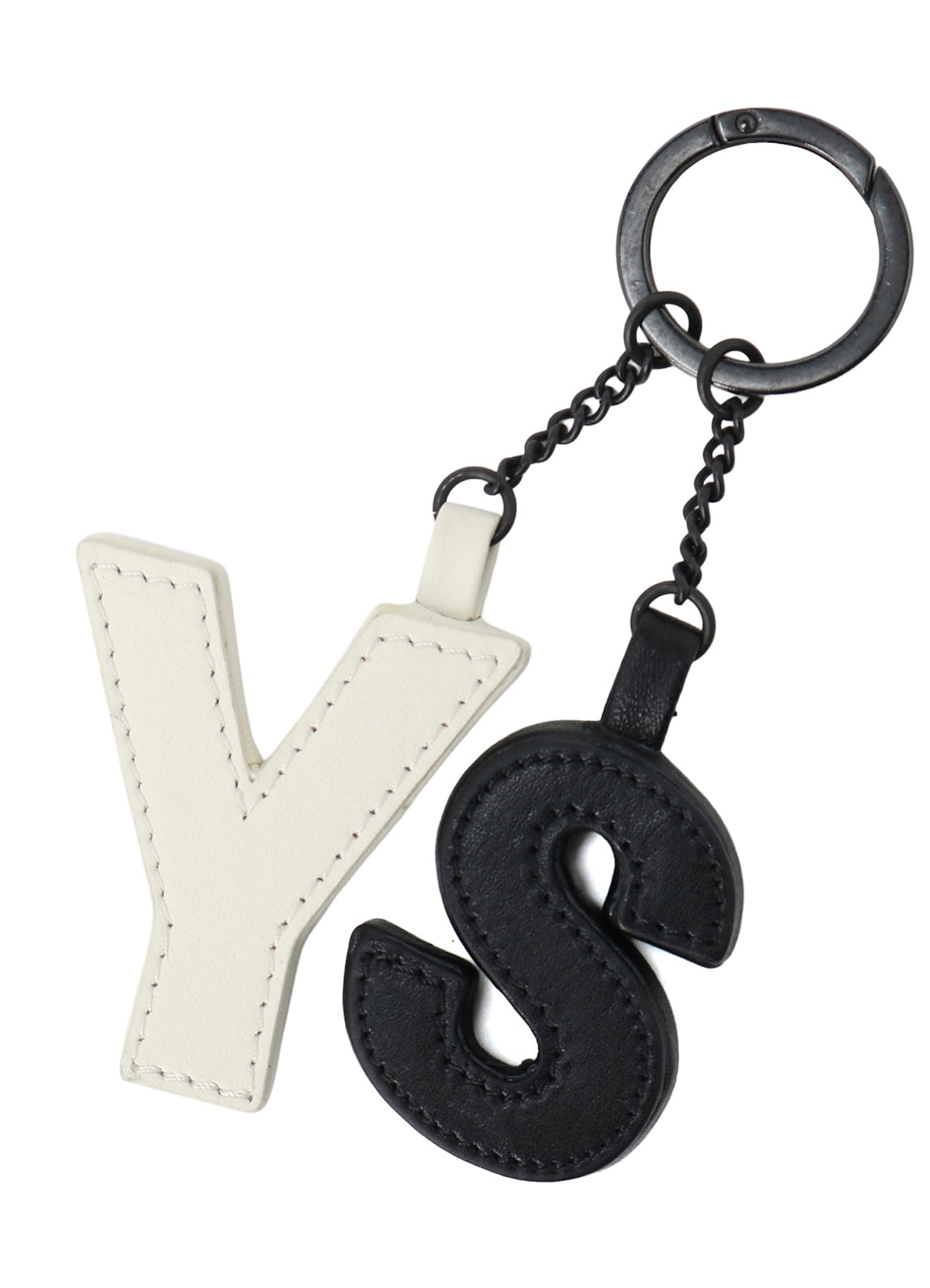 Y'S BLOCK LEATHER BAG CHARM