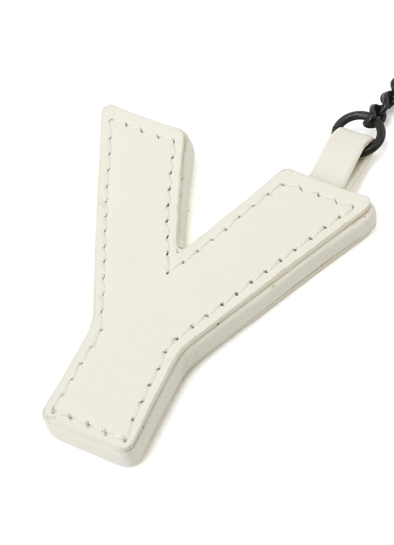 Y'S BLOCK LEATHER BAG CHARM