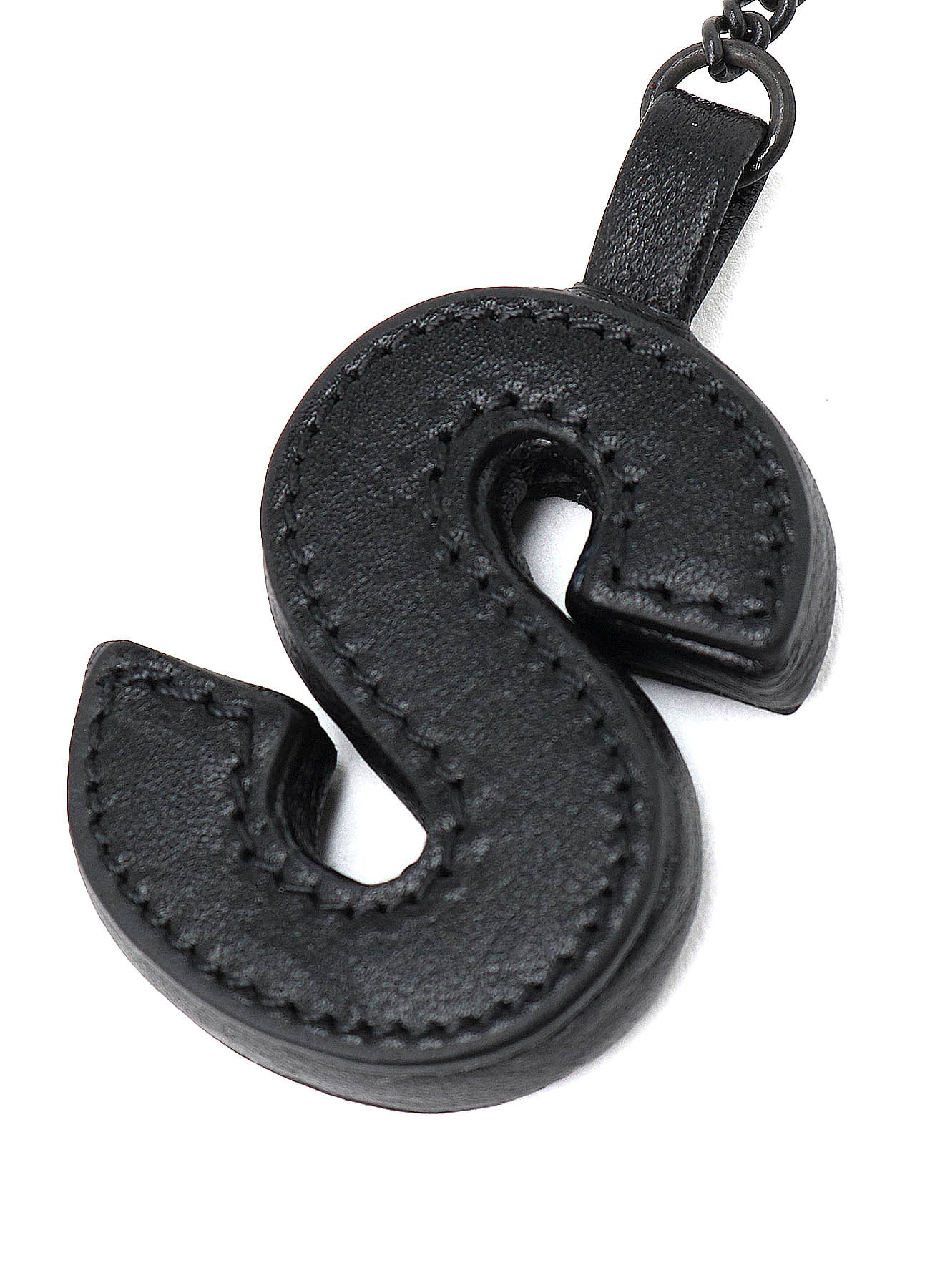 Y'S BLOCK LEATHER BAG CHARM