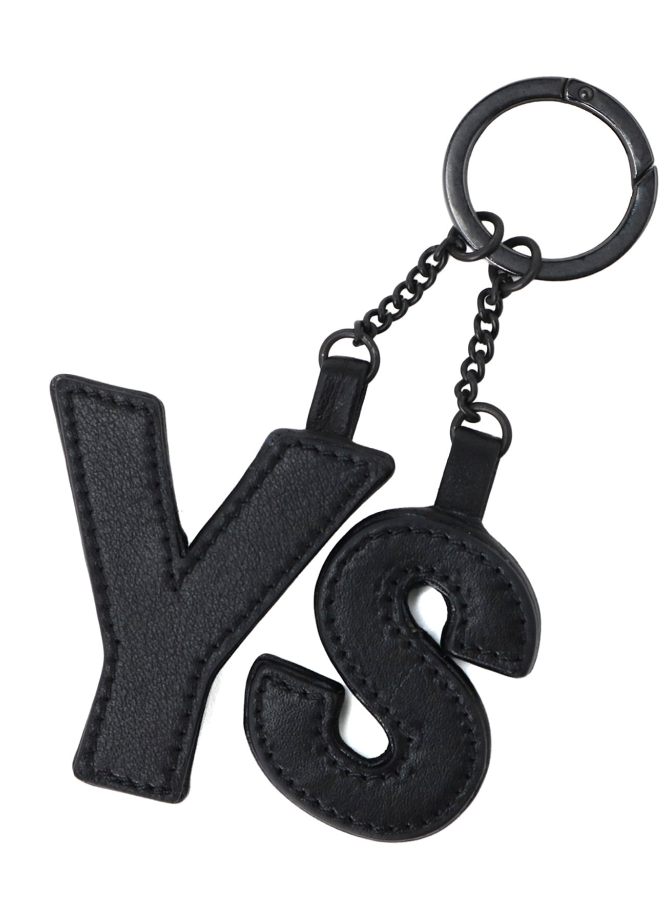 Y'S BLOCK LEATHER BAG CHARM
