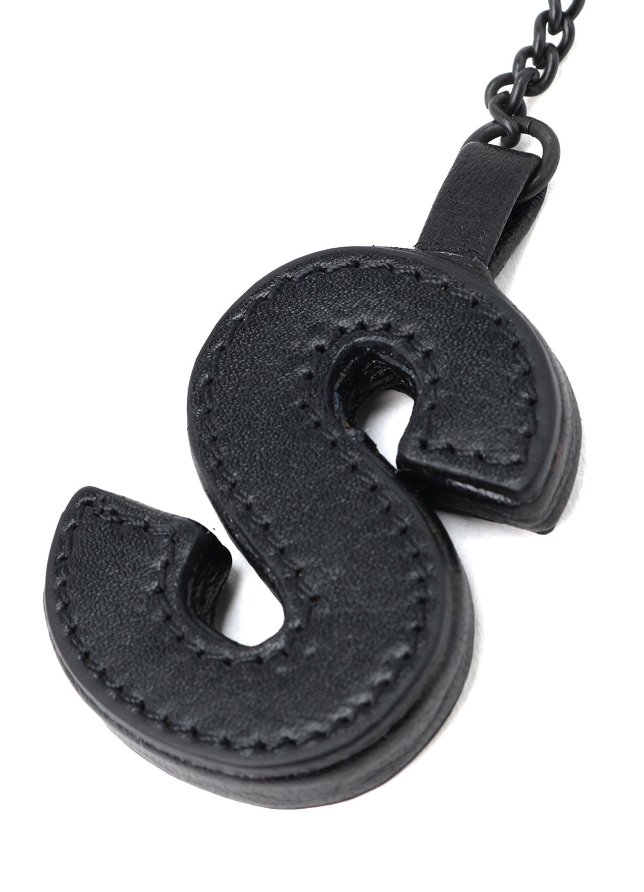 Y'S BLOCK LEATHER BAG CHARM