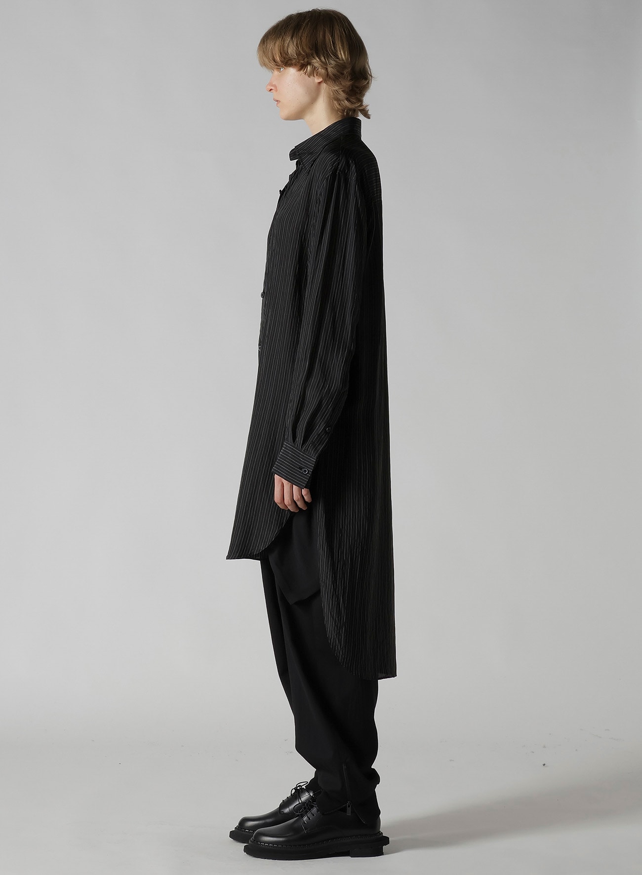 CUPRO STRIPE DOUBLE FRONT SHIRT
