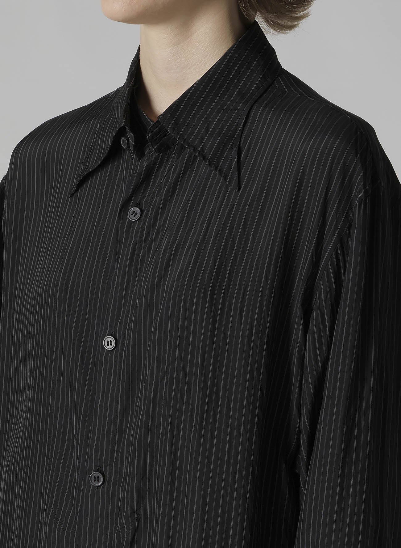 CUPRO STRIPE DOUBLE FRONT SHIRT