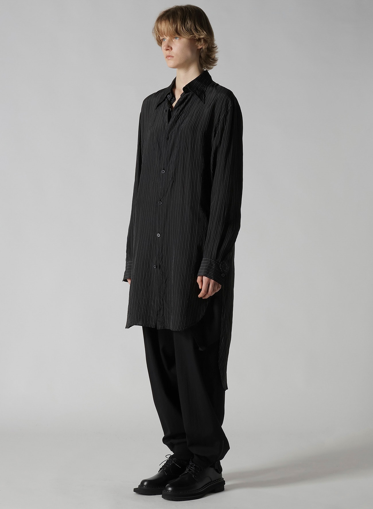 CUPRO STRIPE DOUBLE FRONT SHIRT