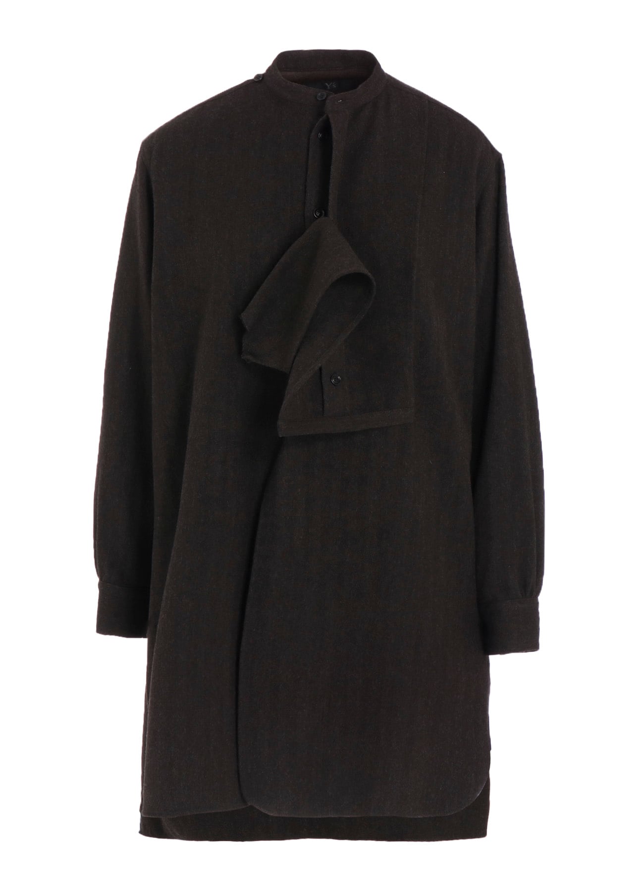 W/NY HERRINGBONE FRONT CLOTH BLOUSE