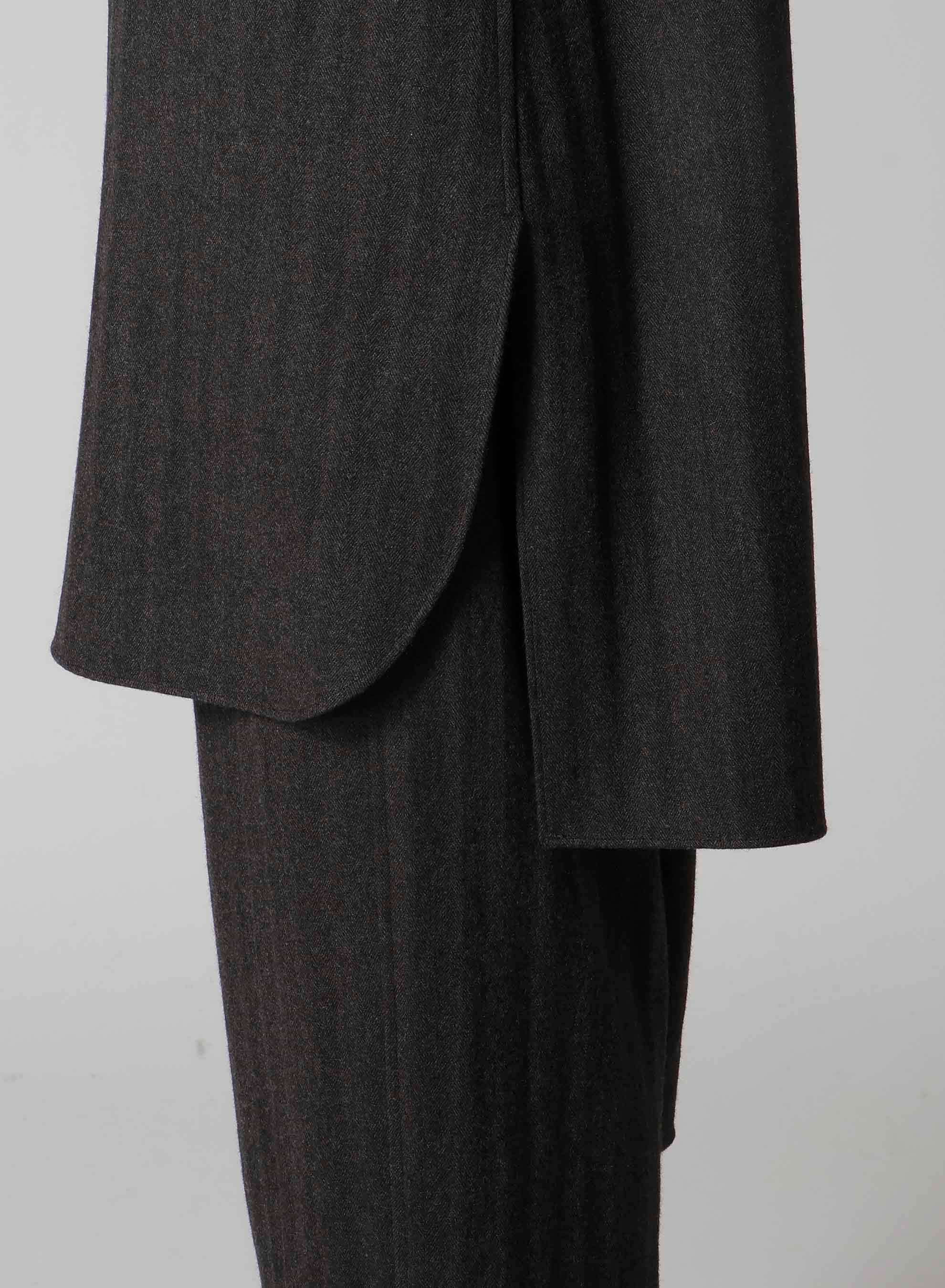 W/NY HERRINGBONE FRONT CLOTH BLOUSE