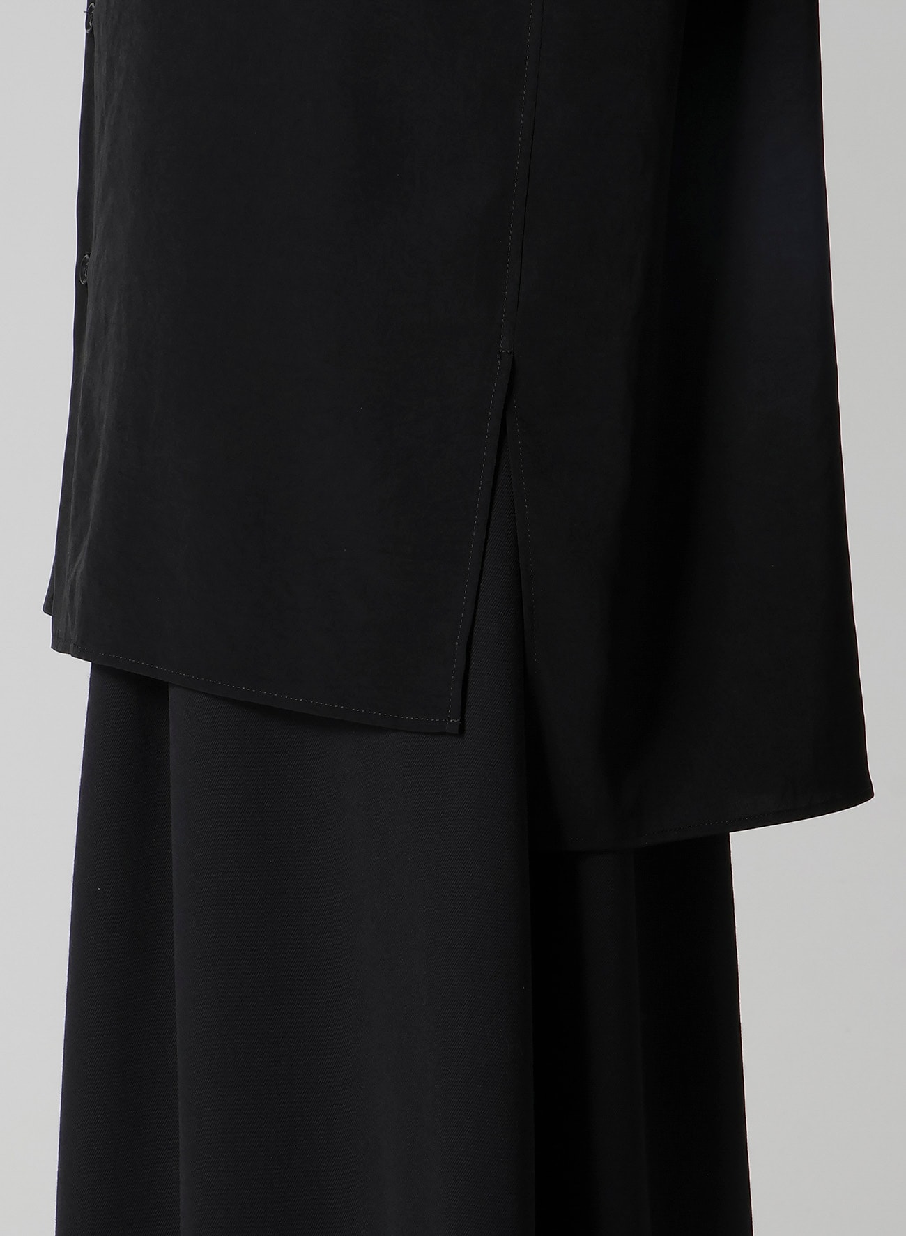TA/PE CREPE DE CHINE OPEN COLLART SHIRT