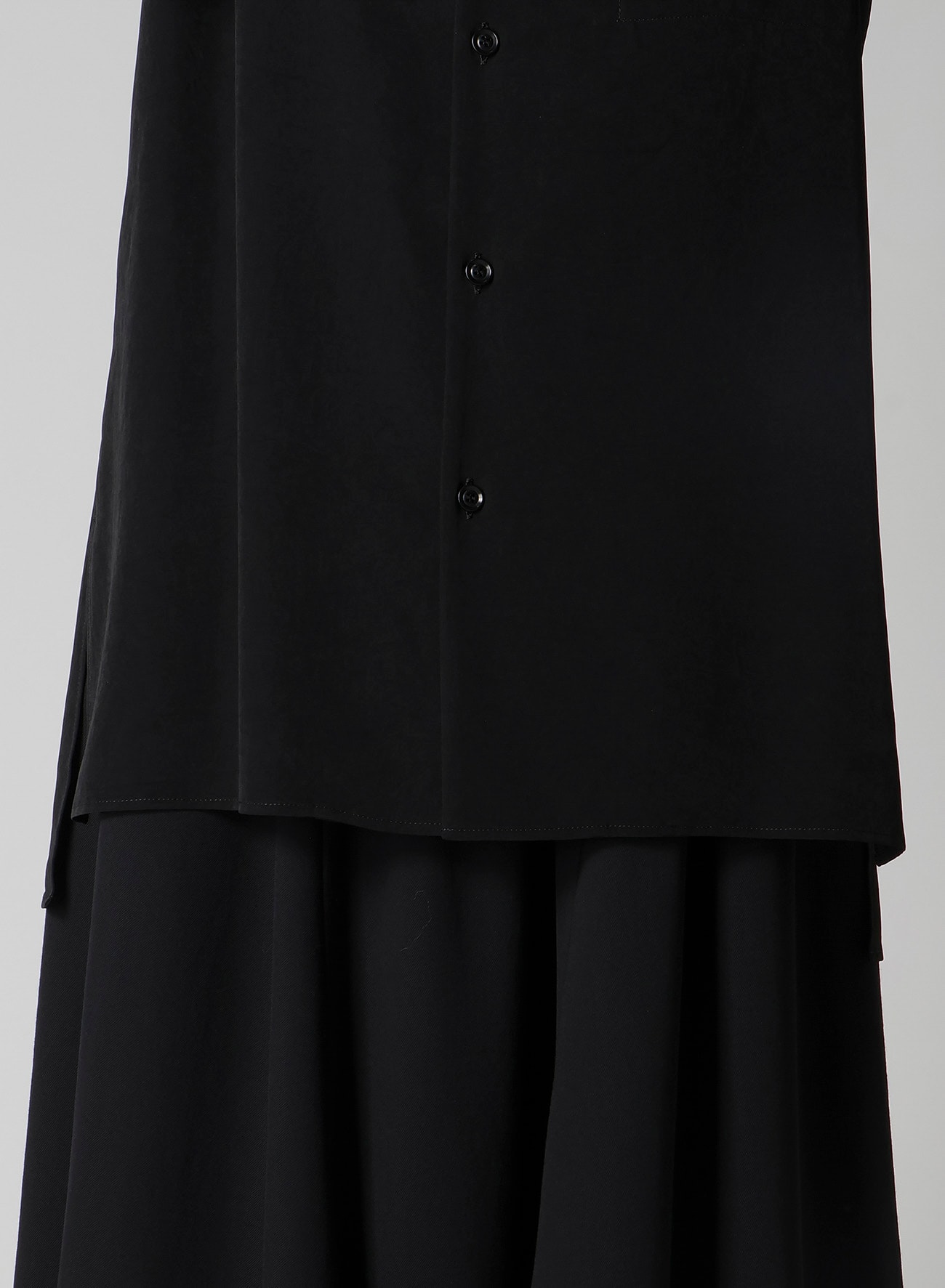 TA/PE CREPE DE CHINE OPEN COLLART SHIRT