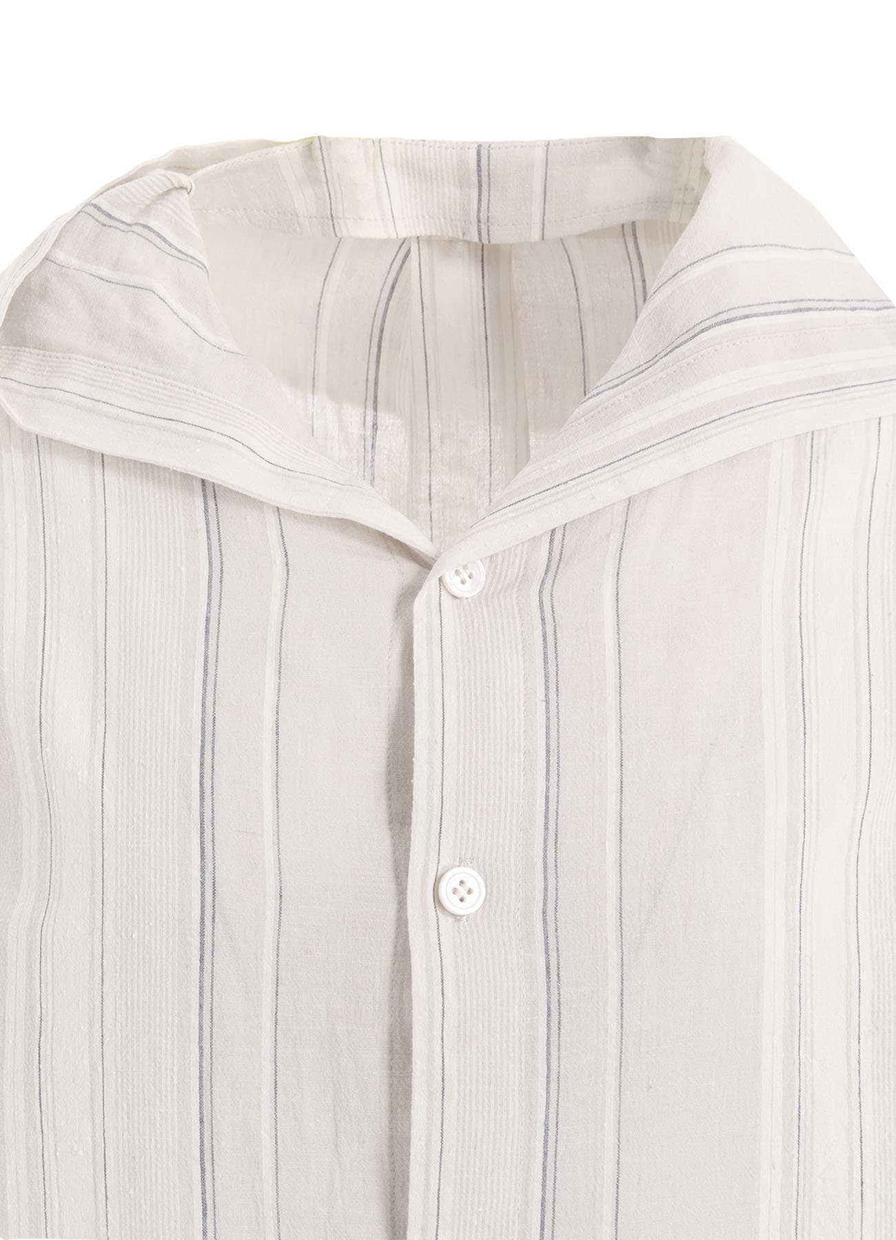 STRIPE SHRINK-FINISH SAILOR COLLAR BLOUSE