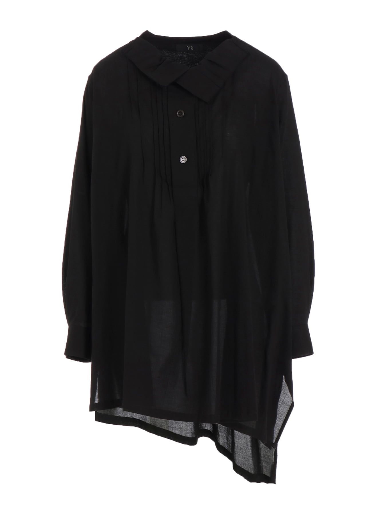 COTTON VIYELLA PINTUCK ASYMMETERIC BLOUSE