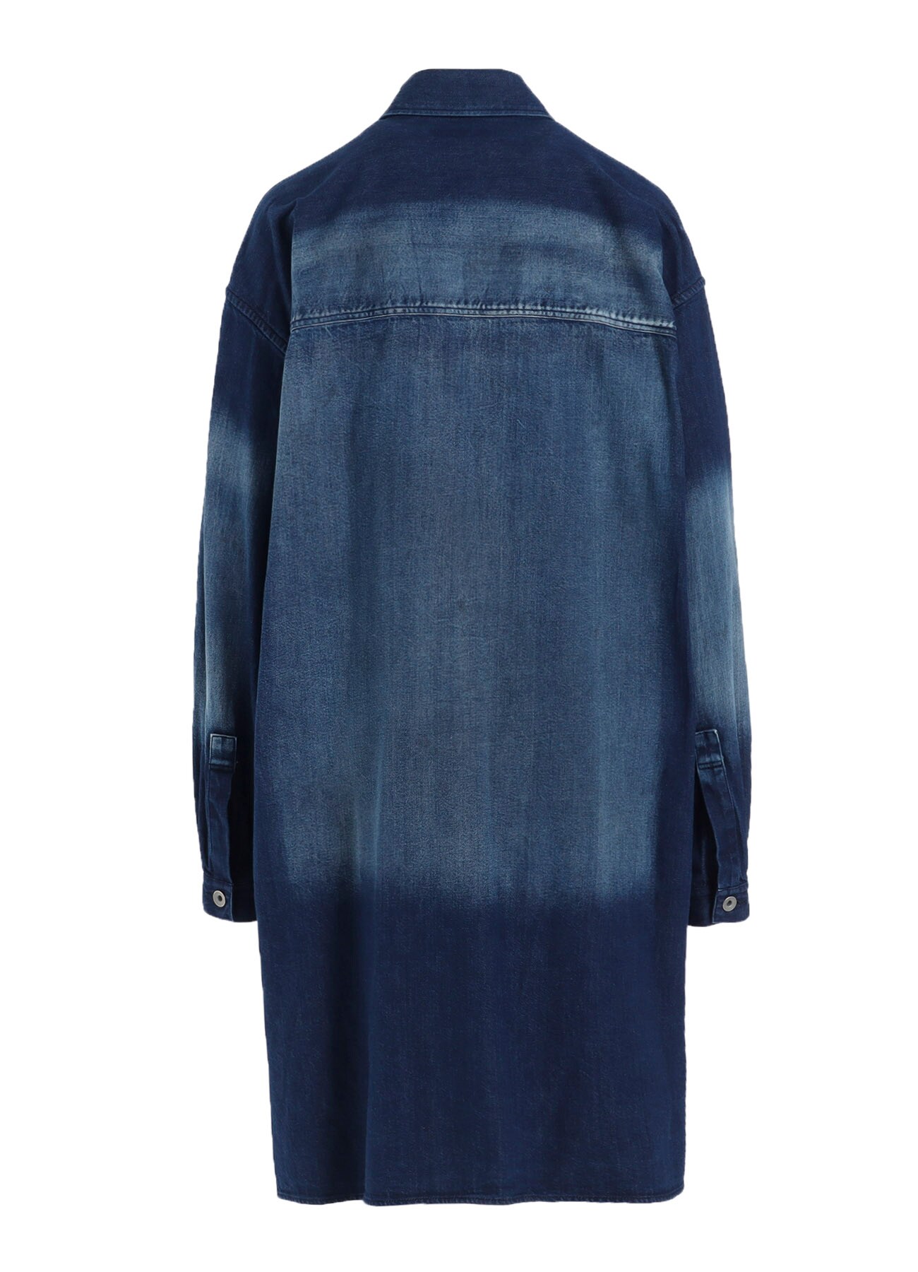 SPOTTED DENIM BIG GOWN BLOUSE