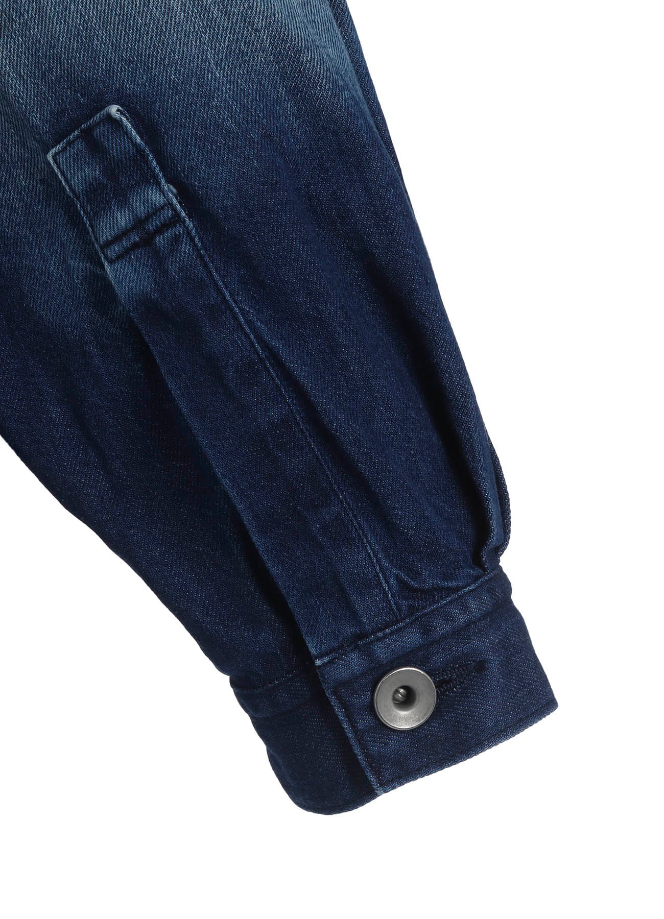 SPOTTED DENIM BIG GOWN BLOUSE