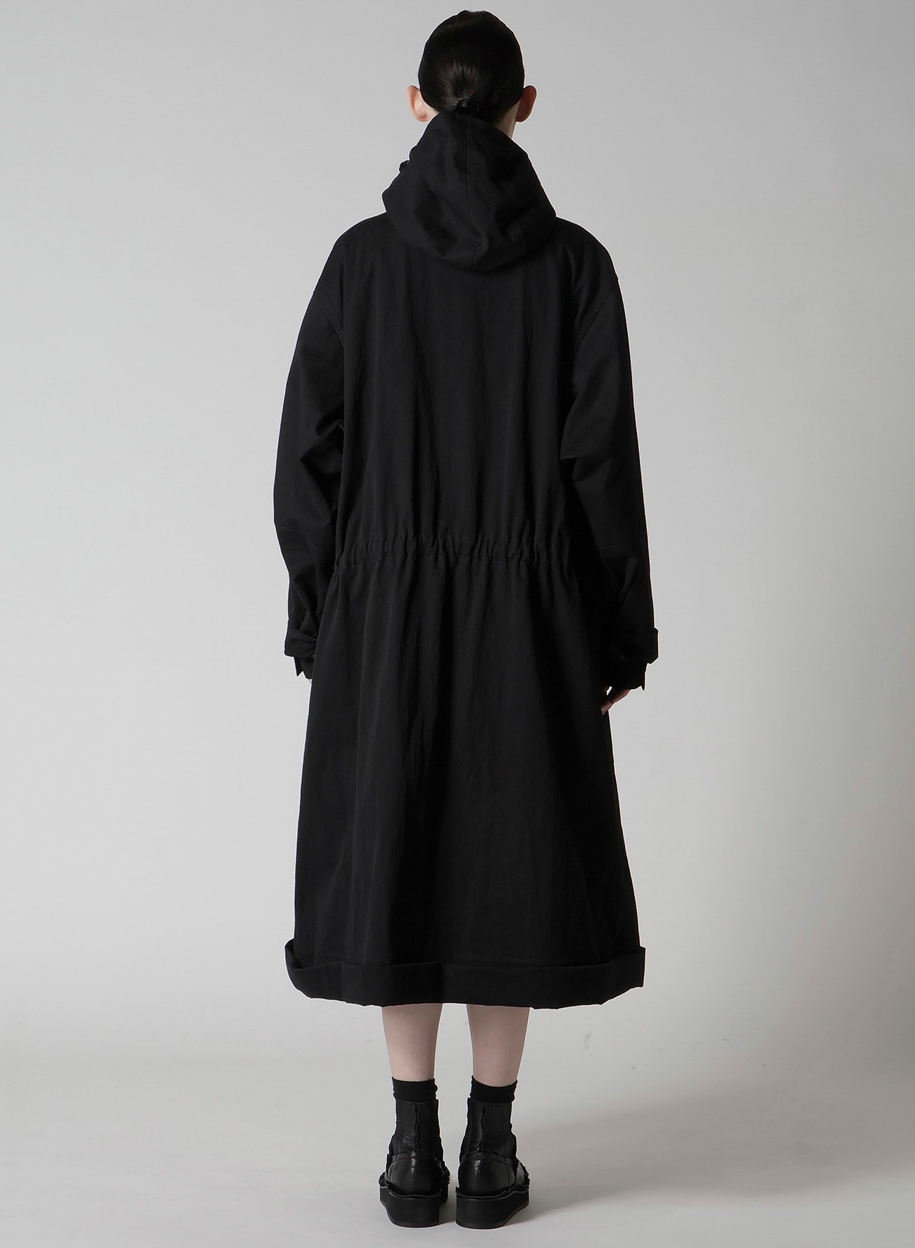 COTTON NYLON GABARDINE MILITARY COAT