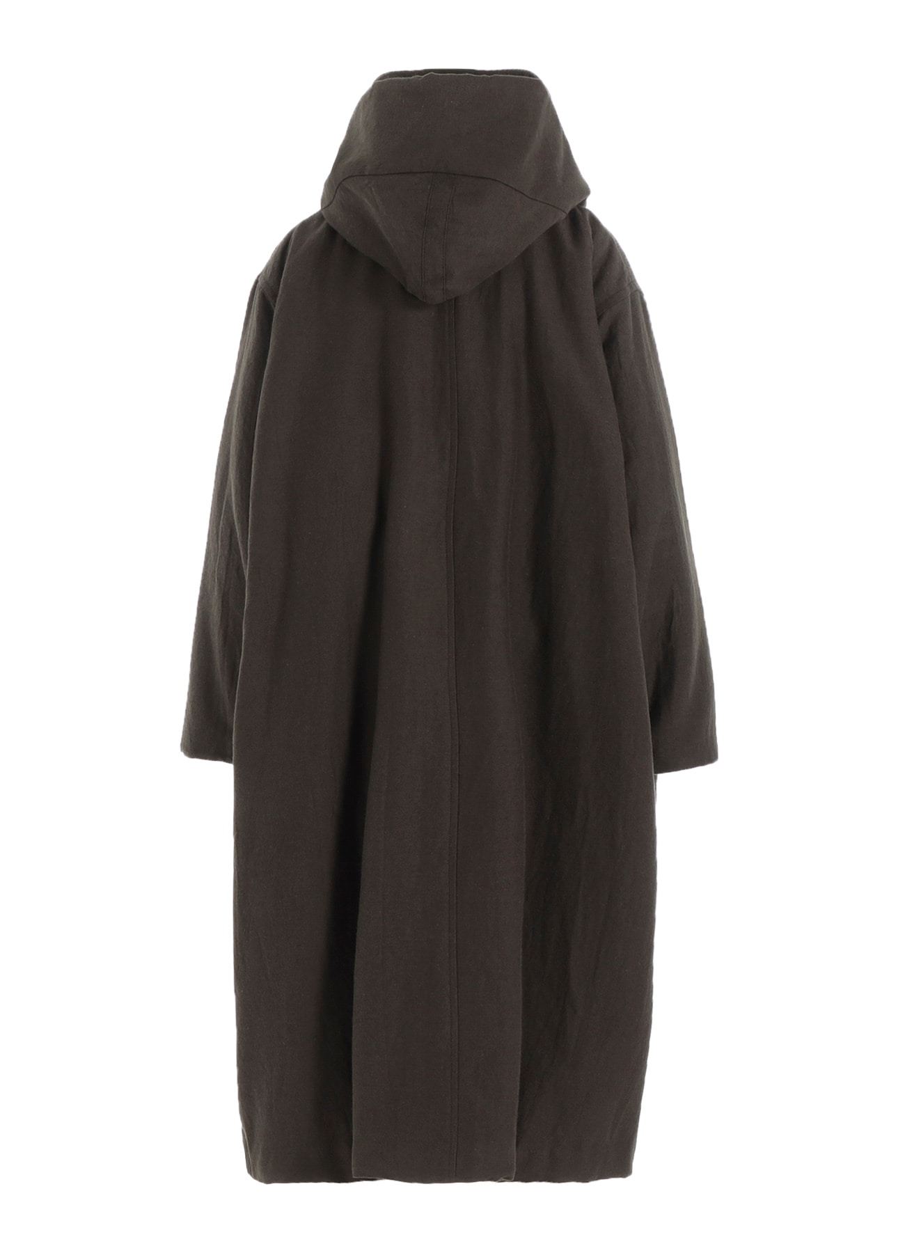 COTTON/FLAX MOLESKIN DETACHABLE HOODIE COAT